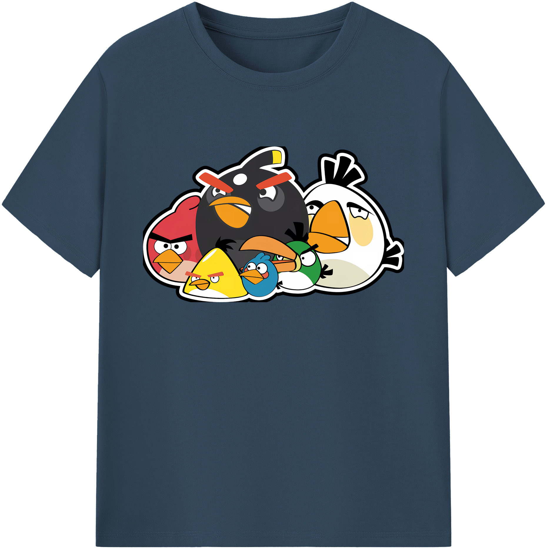 （画像用） Angry Birds アングリーバード 綿100％ メンズ半袖Tシャツ｜肌触りやわらか＆通気性