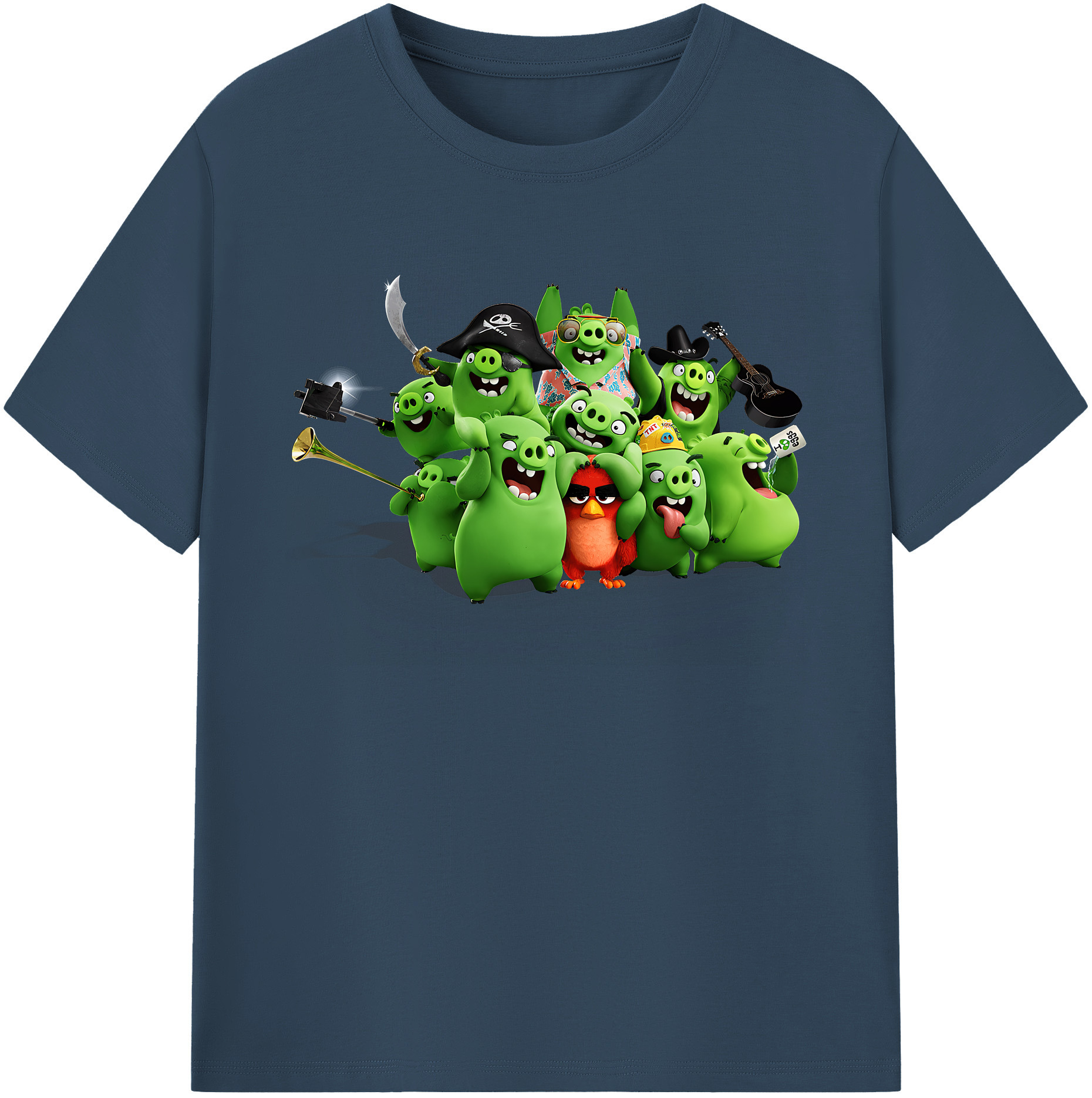 （画像用） Angry Birds アングリーバード 綿100％ メンズ半袖Tシャツ｜肌触りやわらか＆通気性