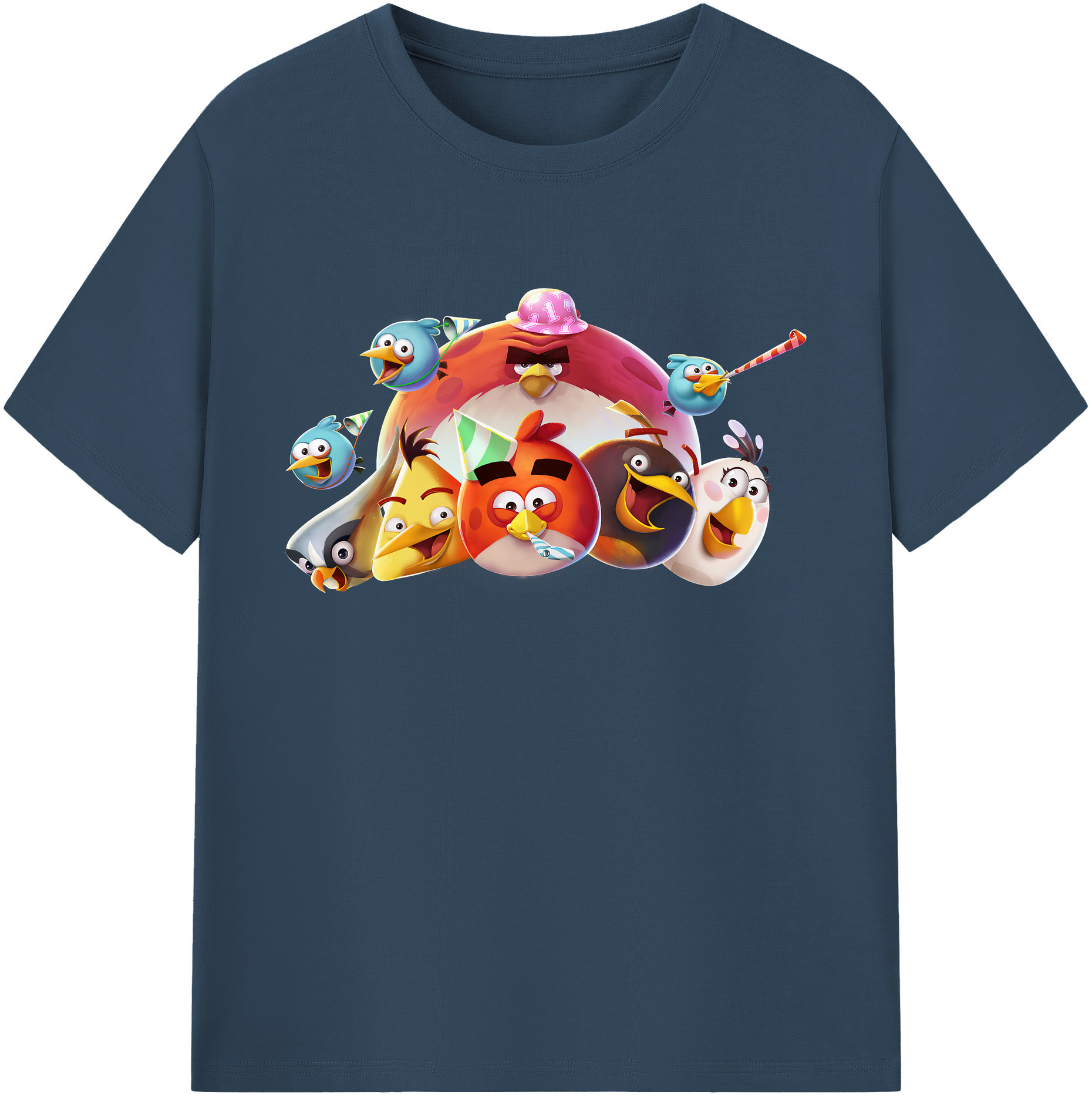 （画像用） Angry Birds アングリーバード 綿100％ メンズ半袖Tシャツ｜肌触りやわらか＆通気性