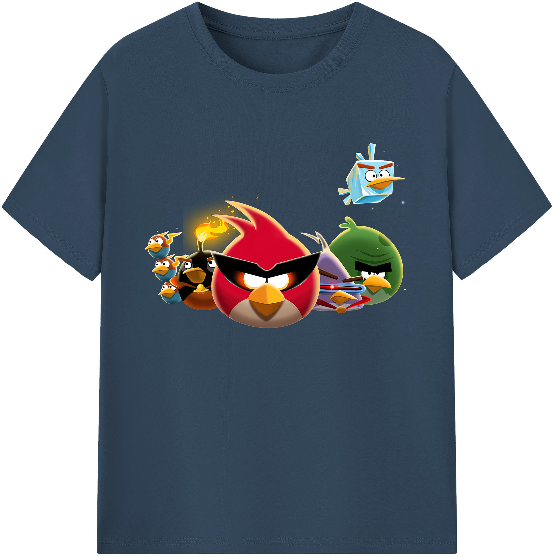 （画像用） Angry Birds アングリーバード 綿100％ メンズ半袖Tシャツ｜肌触りやわらか＆通気性