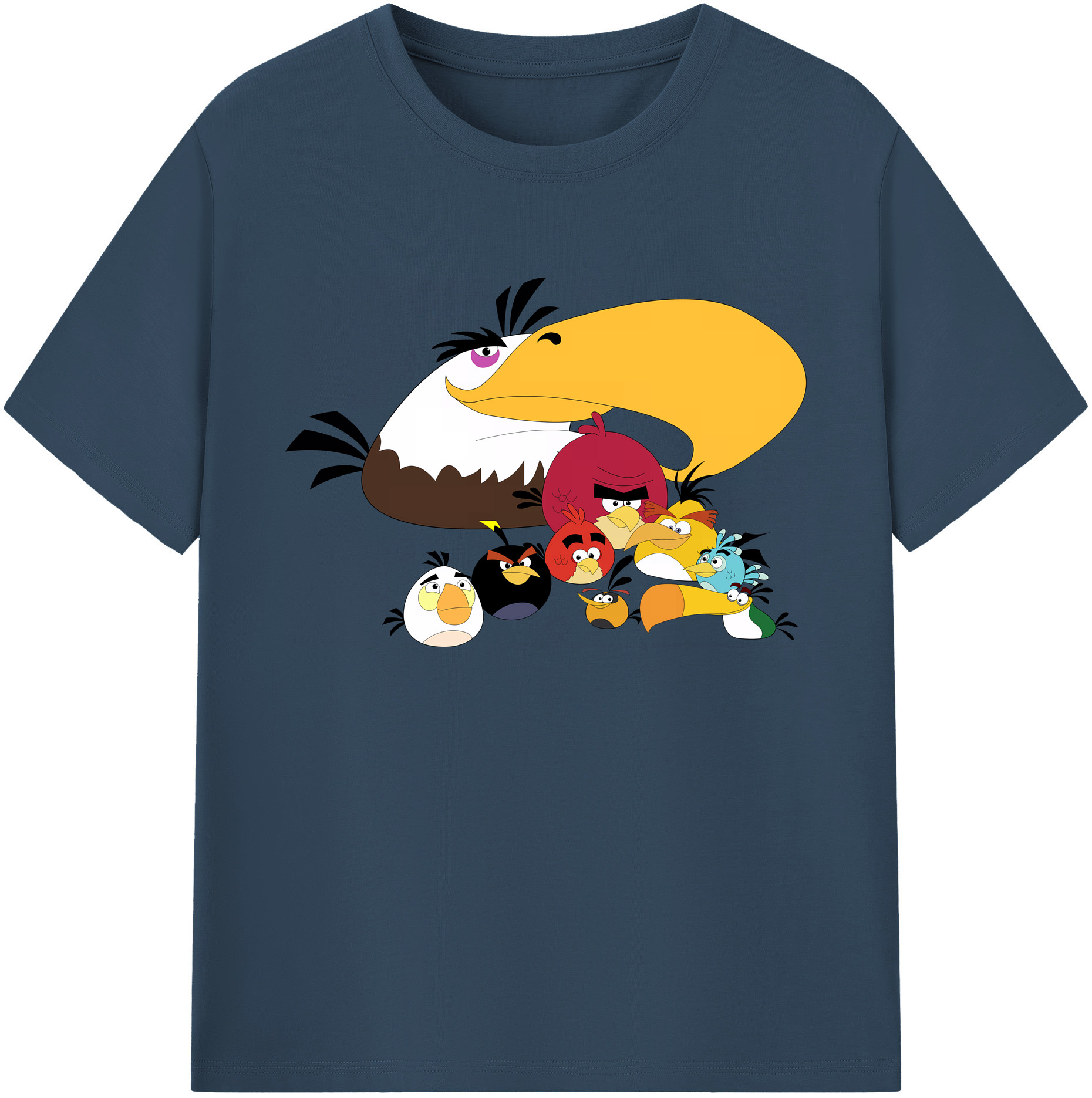 （画像用） Angry Birds アングリーバード 綿100％ メンズ半袖Tシャツ｜肌触りやわらか＆通気性