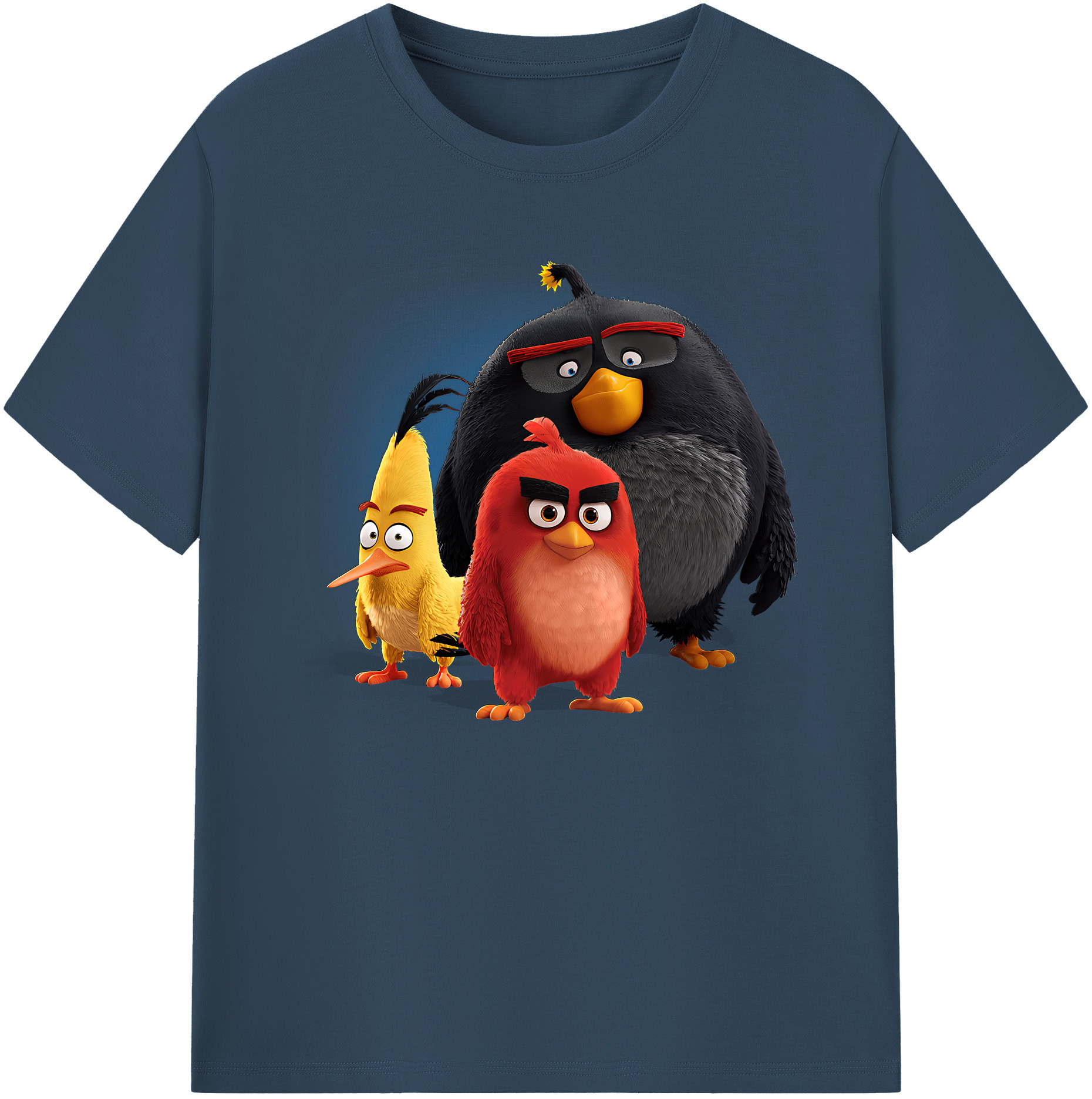 （画像用） Angry Birds アングリーバード 綿100％ メンズ半袖Tシャツ｜肌触りやわらか＆通気性