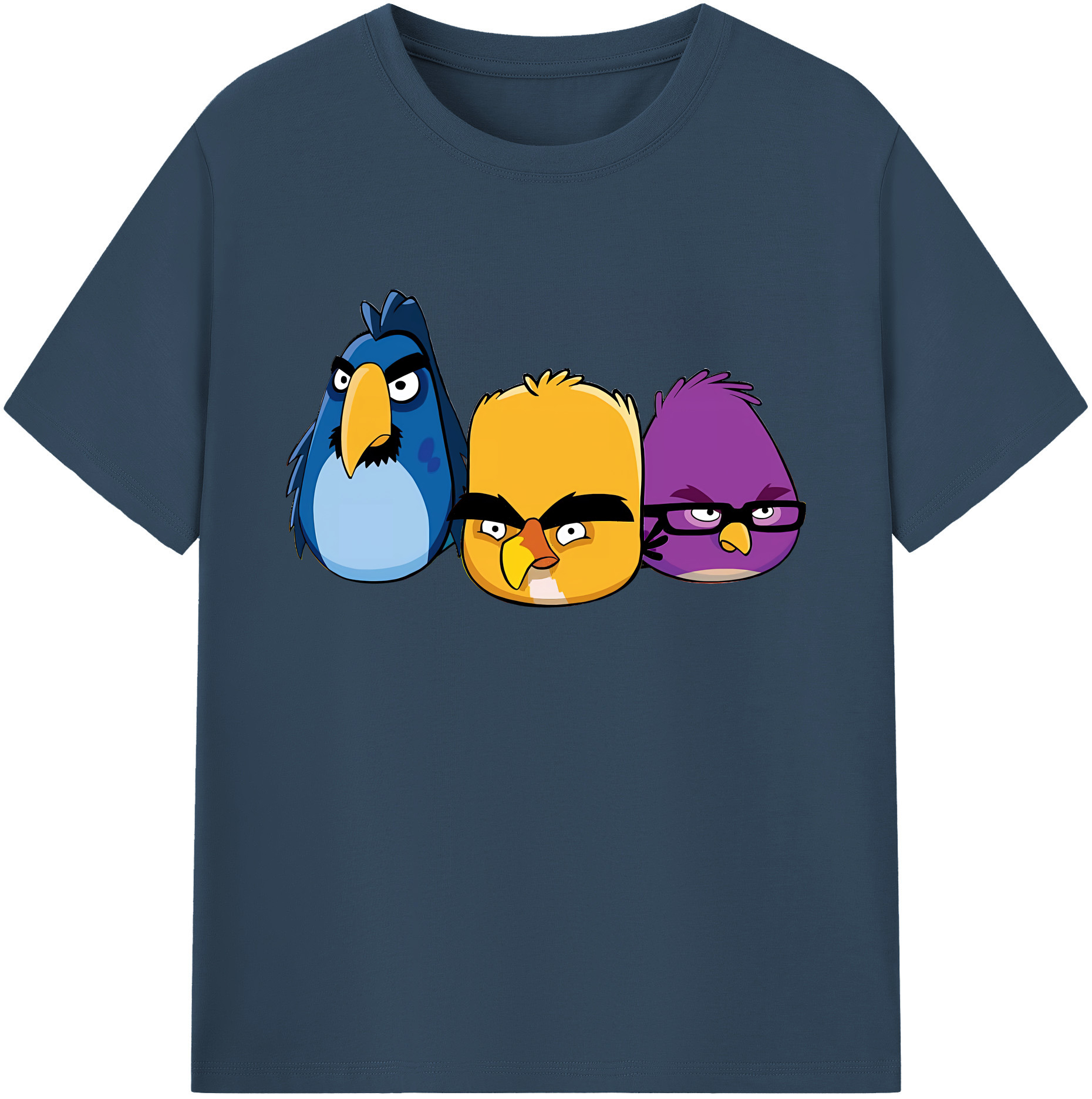 （画像用） Angry Birds アングリーバード 綿100％ メンズ半袖Tシャツ｜肌触りやわらか＆通気性