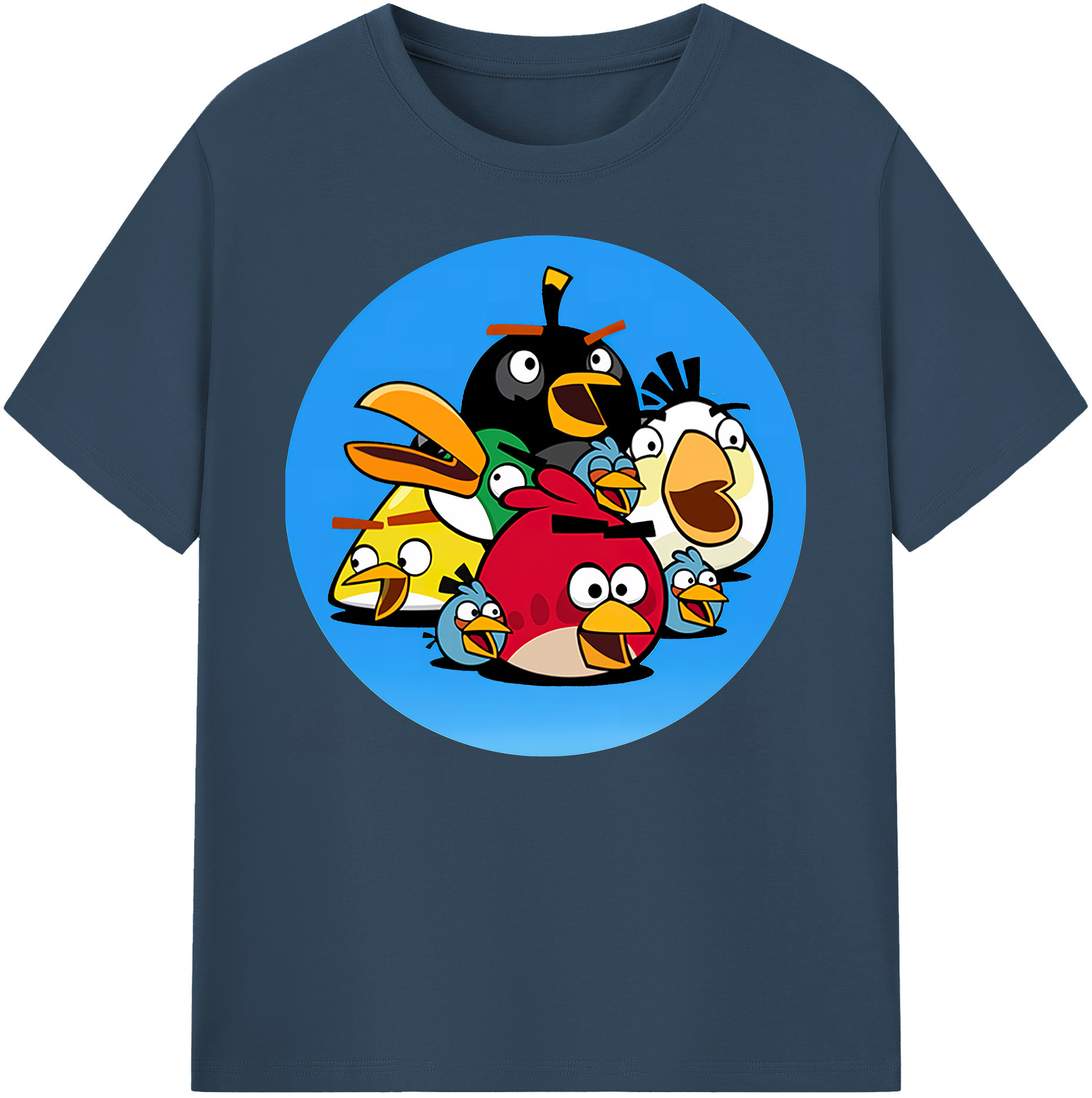 （画像用） Angry Birds アングリーバード 綿100％ メンズ半袖Tシャツ｜肌触りやわらか＆通気性