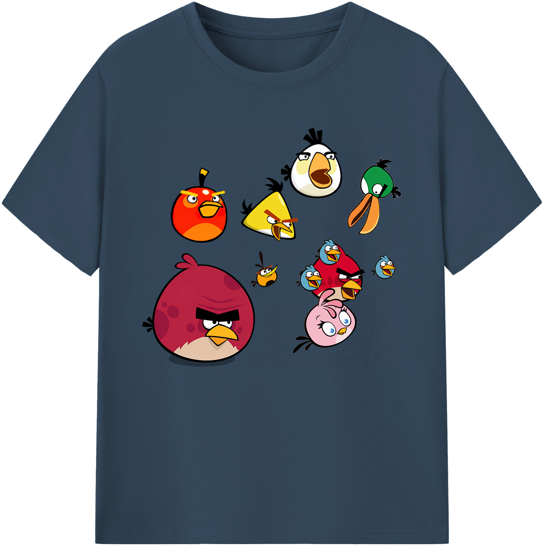 （画像用） Angry Birds アングリーバード 綿100％ メンズ半袖Tシャツ｜肌触りやわらか＆通気性