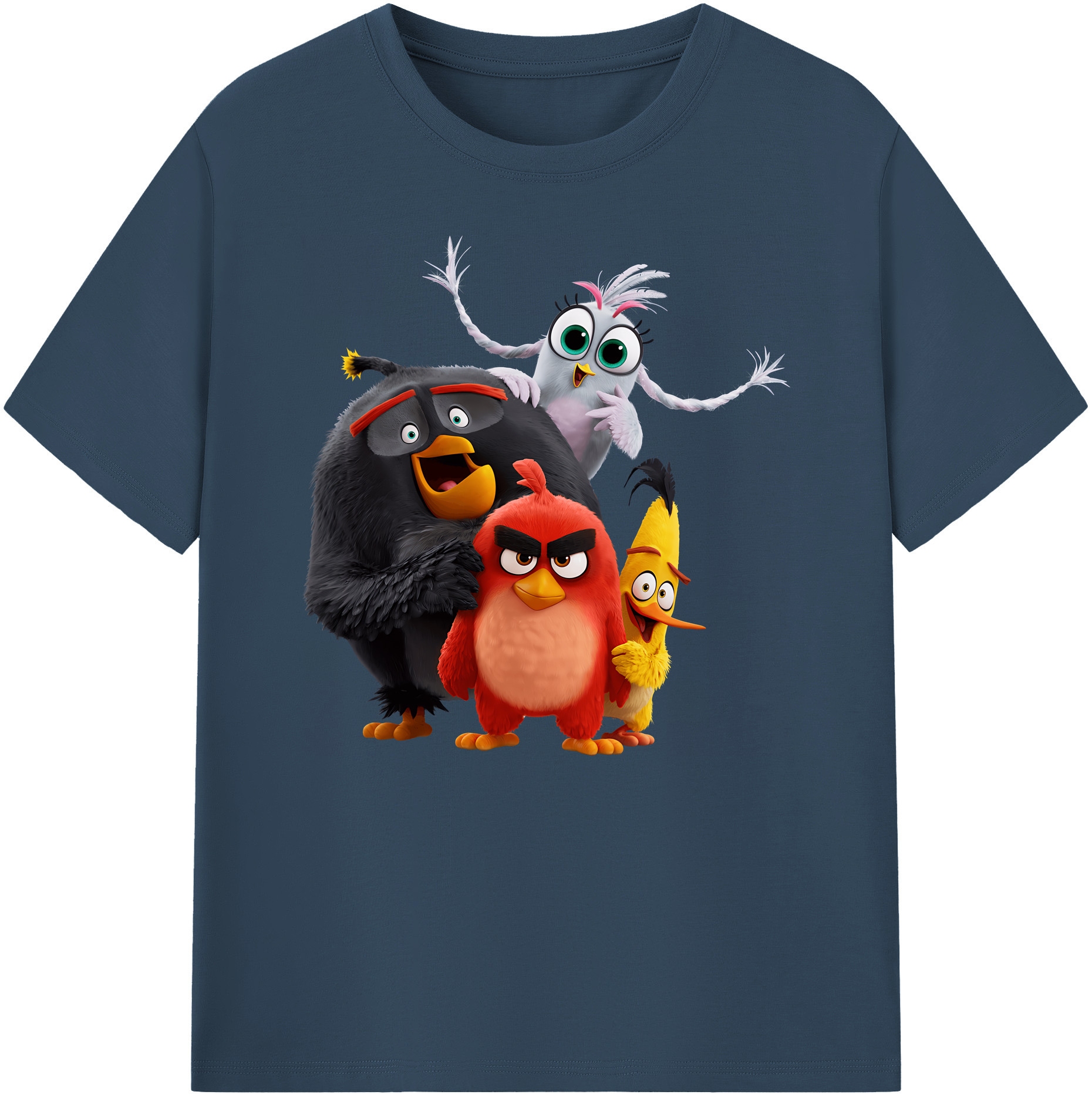 （画像用） Angry Birds アングリーバード 綿100％ メンズ半袖Tシャツ｜肌触りやわらか＆通気性