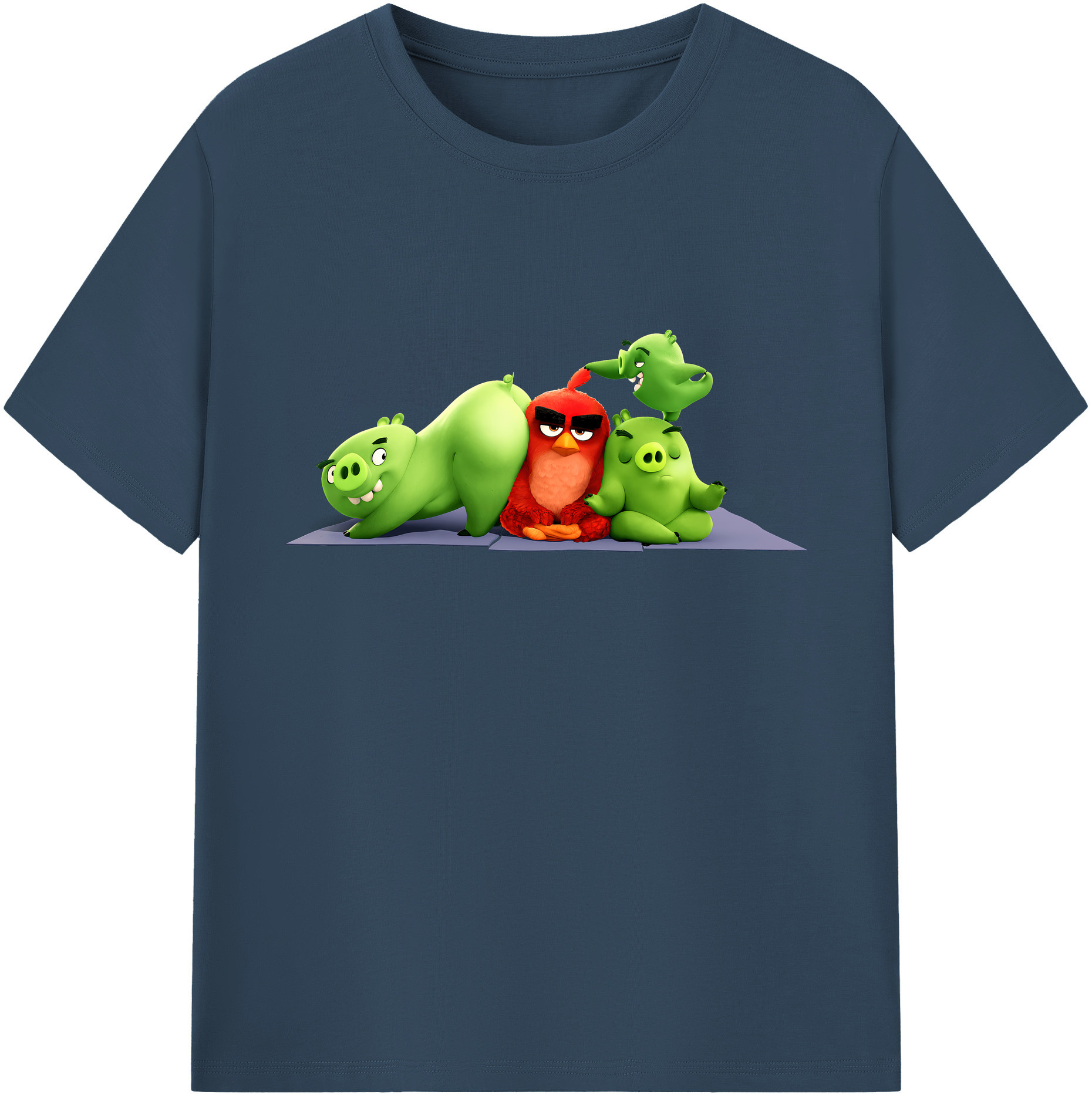 （画像用） Angry Birds アングリーバード 綿100％ メンズ半袖Tシャツ｜肌触りやわらか＆通気性