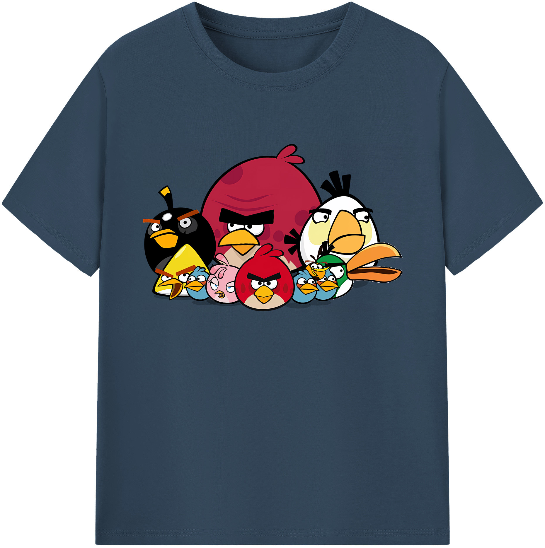 （画像用） Angry Birds アングリーバード 綿100％ メンズ半袖Tシャツ｜肌触りやわらか＆通気性