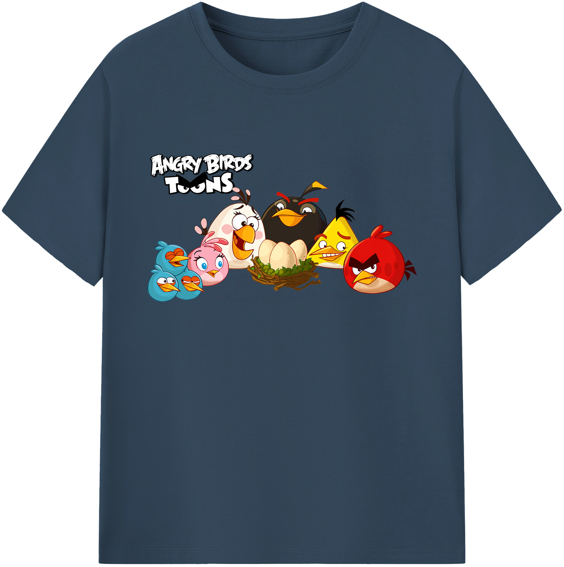 （画像用） Angry Birds アングリーバード 綿100％ メンズ半袖Tシャツ｜肌触りやわらか＆通気性