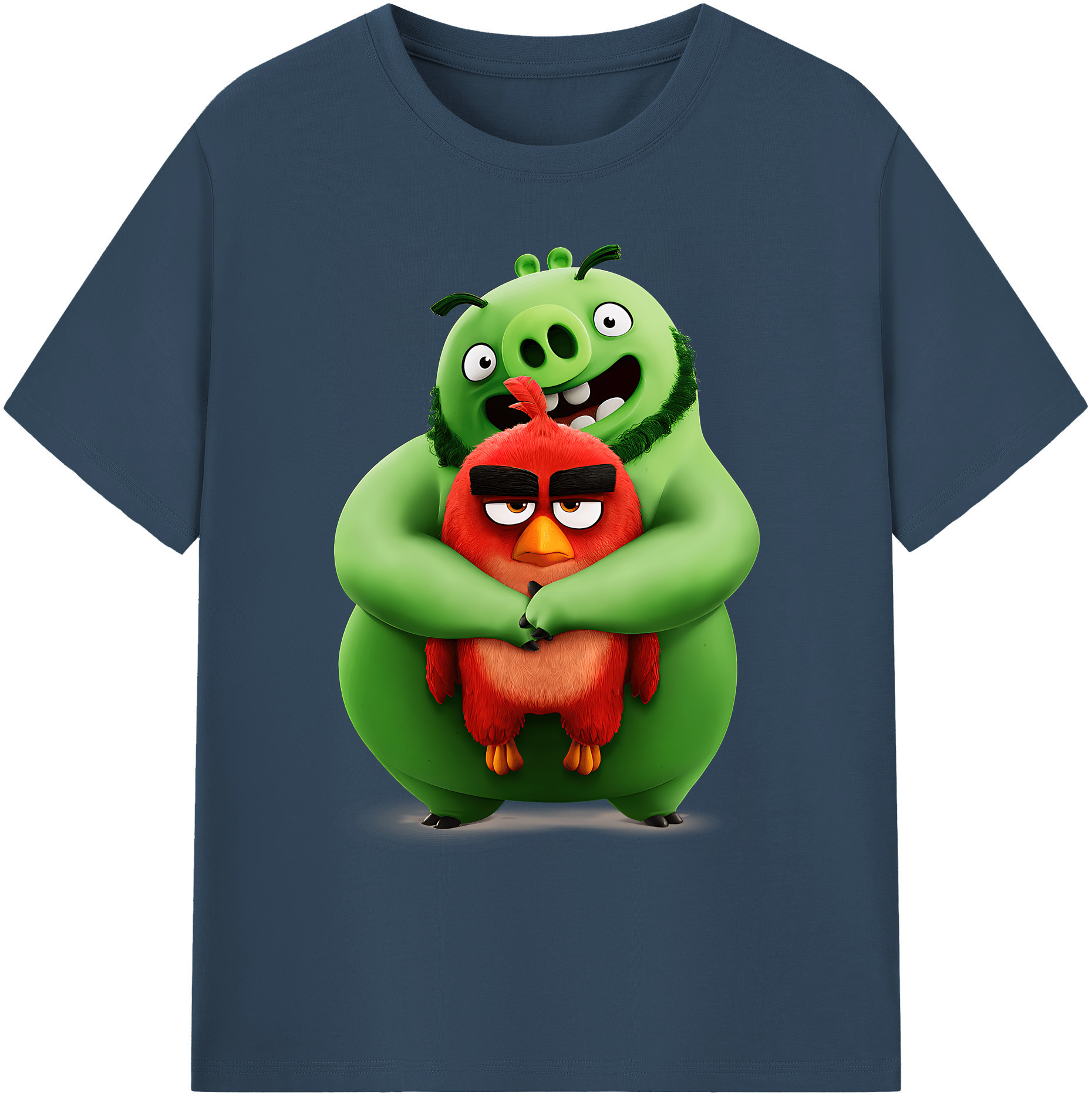 （画像用） Angry Birds アングリーバード 綿100％ メンズ半袖Tシャツ｜肌触りやわらか＆通気性