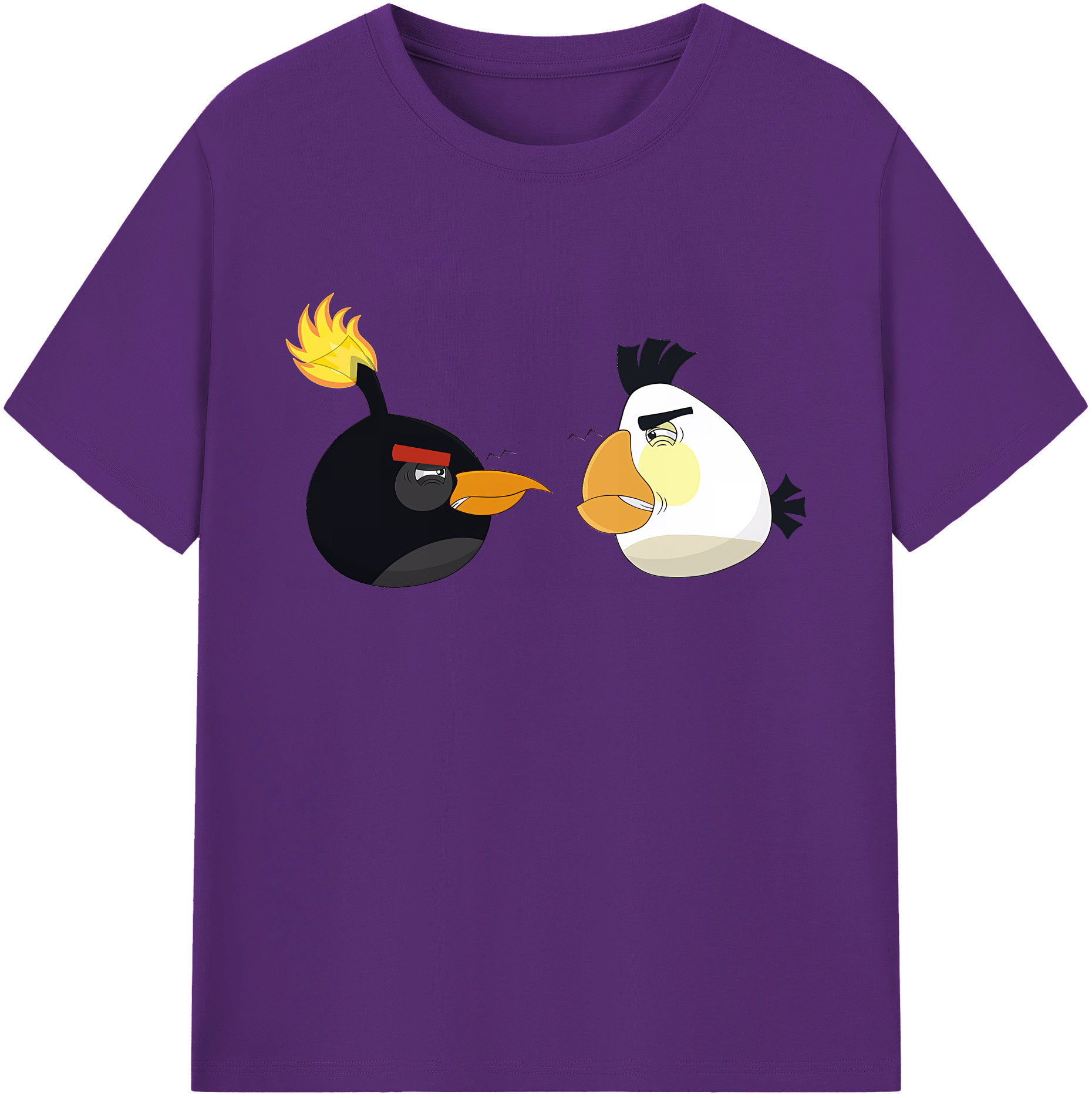 （画像用） Angry Birds アングリーバード 綿100％ メンズ半袖Tシャツ｜肌触りやわらか＆通気性