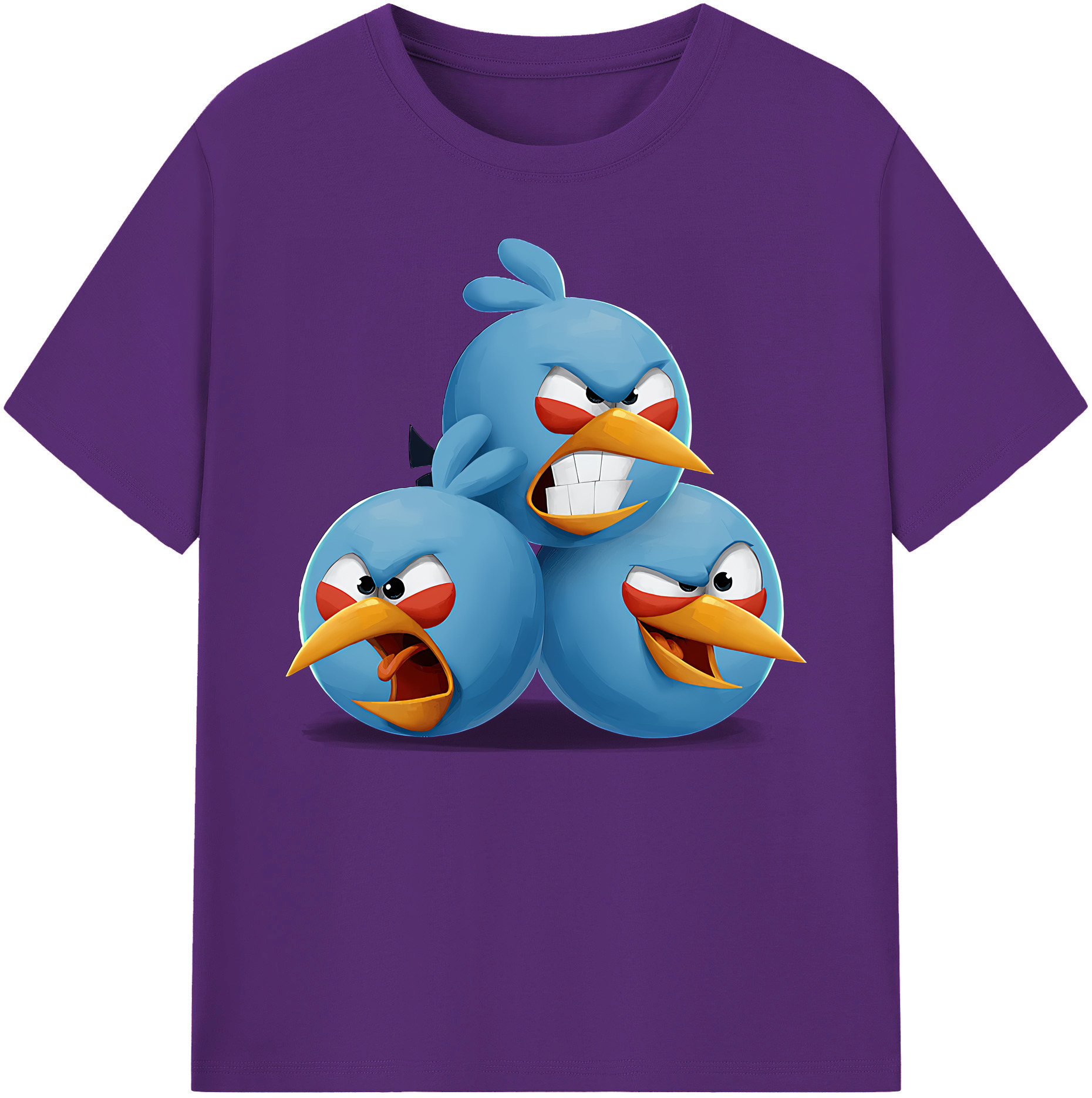 （画像用） Angry Birds アングリーバード 綿100％ メンズ半袖Tシャツ｜肌触りやわらか＆通気性
