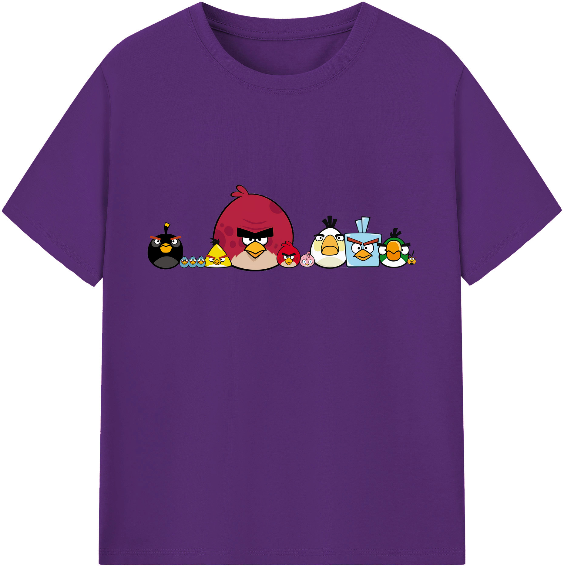 （画像用） Angry Birds アングリーバード 綿100％ メンズ半袖Tシャツ｜肌触りやわらか＆通気性