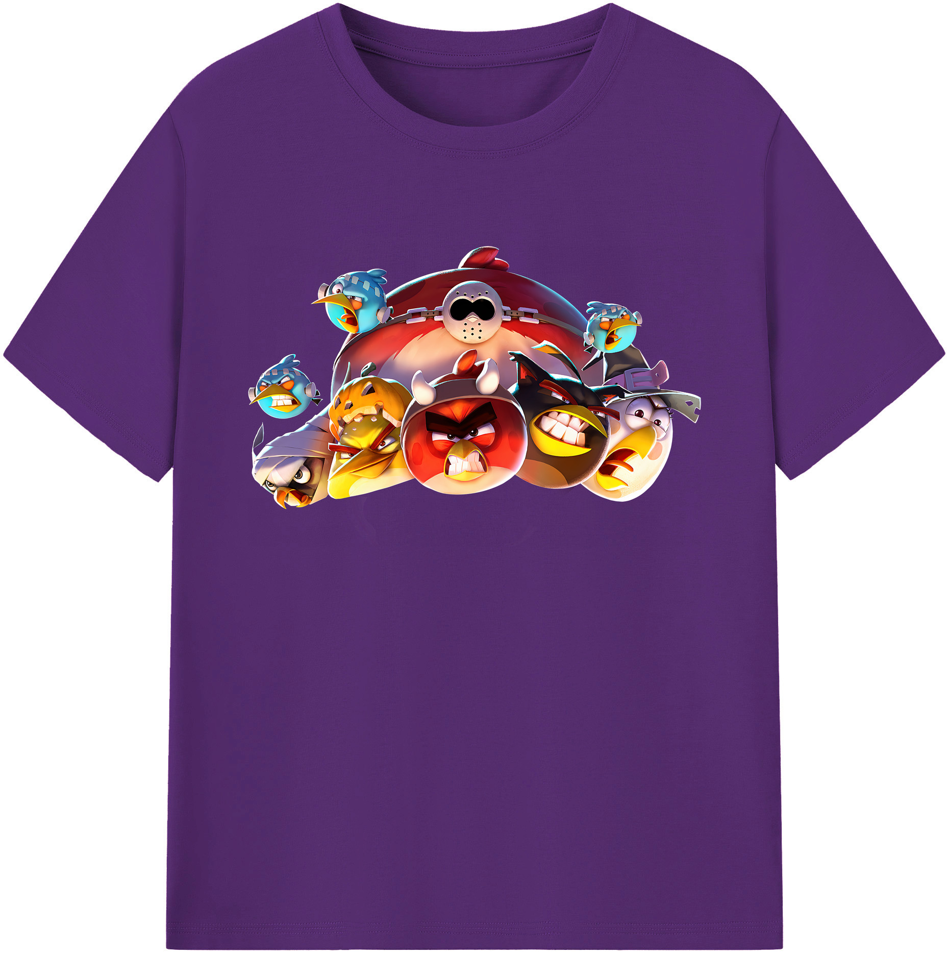 （画像用） Angry Birds アングリーバード 綿100％ メンズ半袖Tシャツ｜肌触りやわらか＆通気性