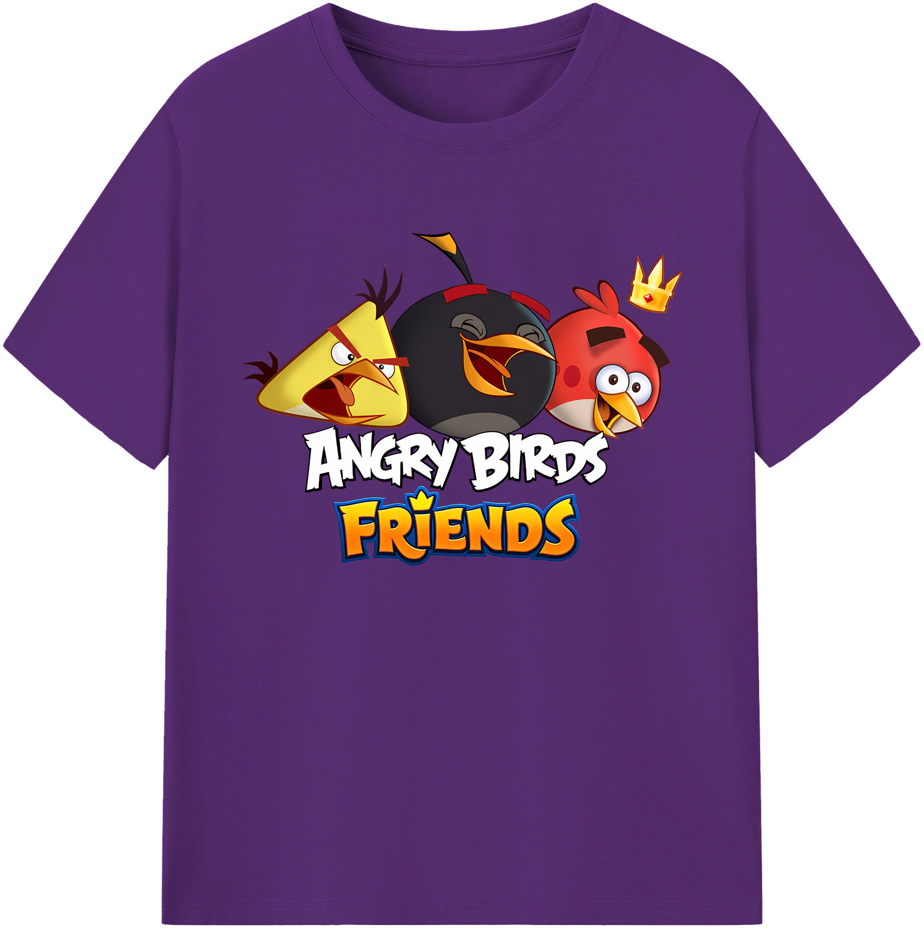（画像用） Angry Birds アングリーバード 綿100％ メンズ半袖Tシャツ｜肌触りやわらか＆通気性