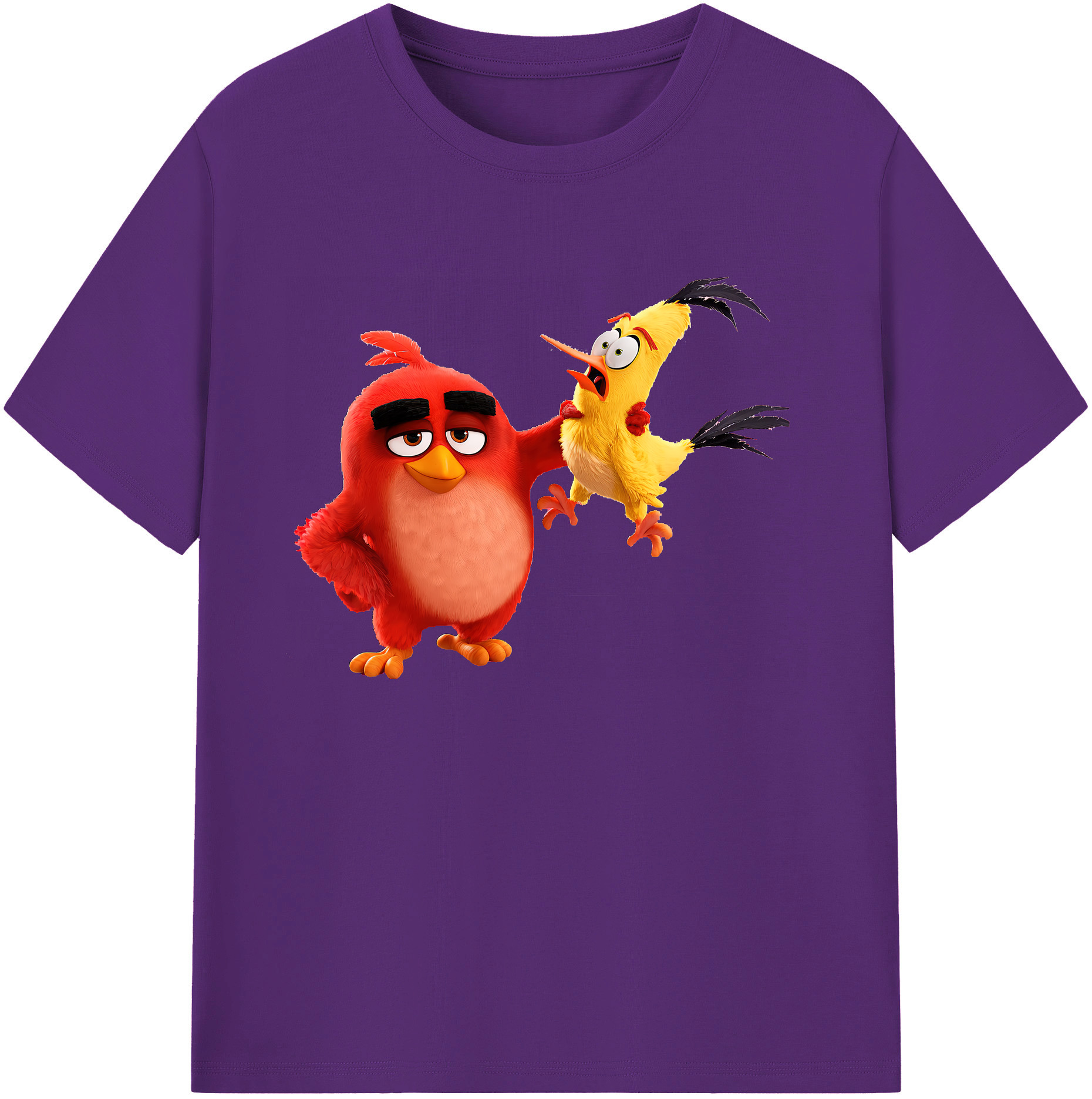 （画像用） Angry Birds アングリーバード 綿100％ メンズ半袖Tシャツ｜肌触りやわらか＆通気性
