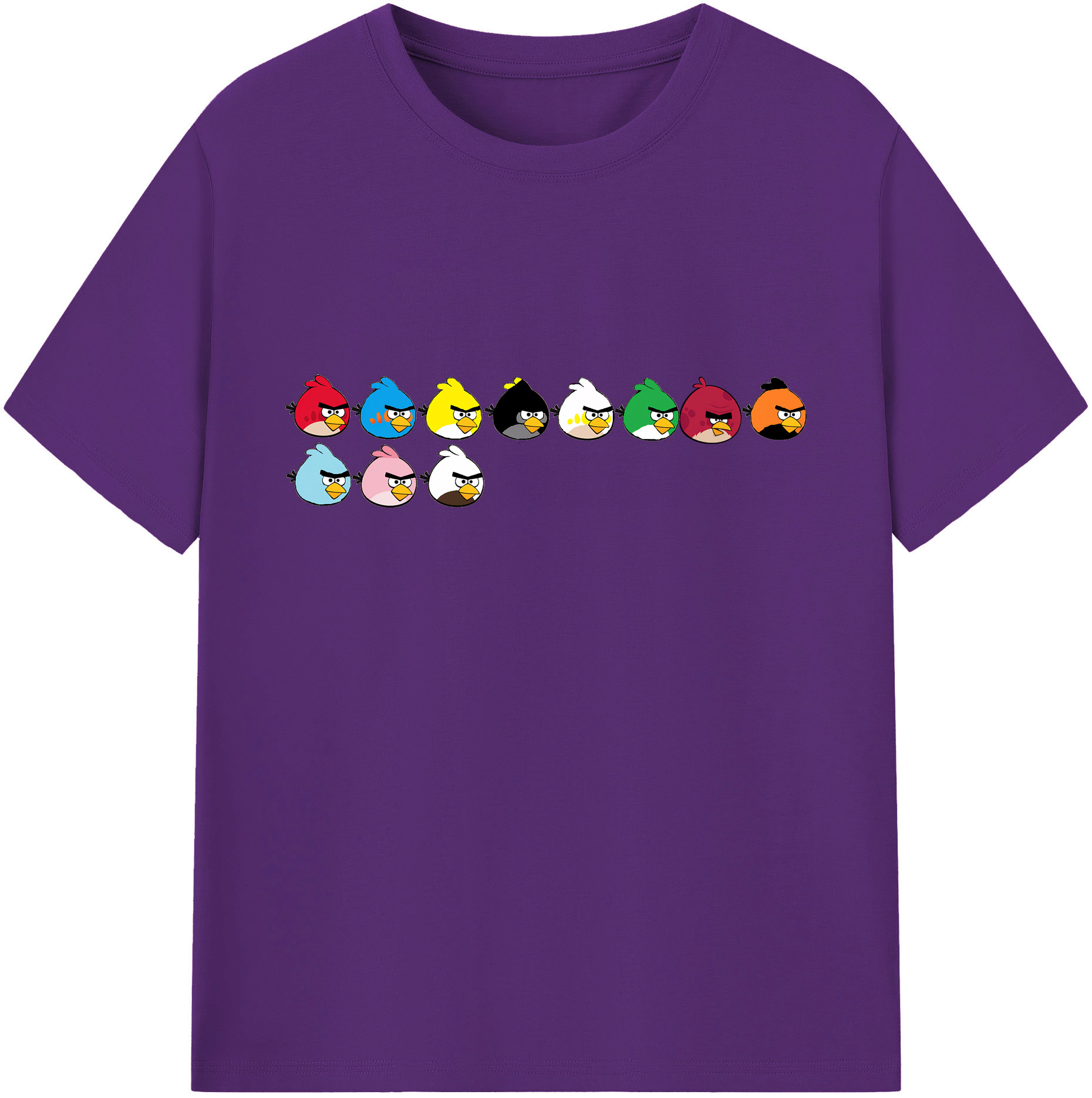 （画像用） Angry Birds アングリーバード 綿100％ メンズ半袖Tシャツ｜肌触りやわらか＆通気性