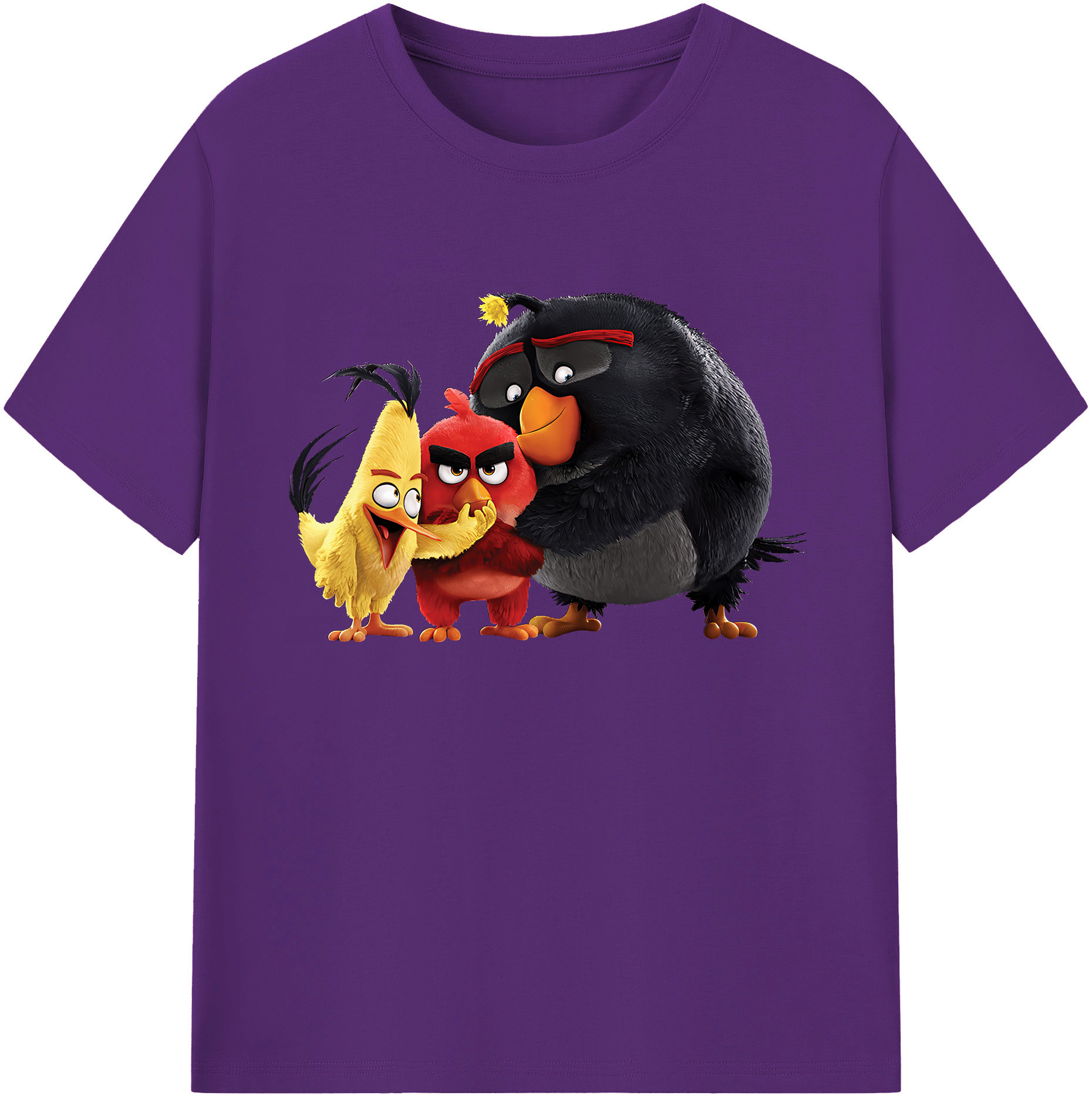 （画像用） Angry Birds アングリーバード 綿100％ メンズ半袖Tシャツ｜肌触りやわらか＆通気性