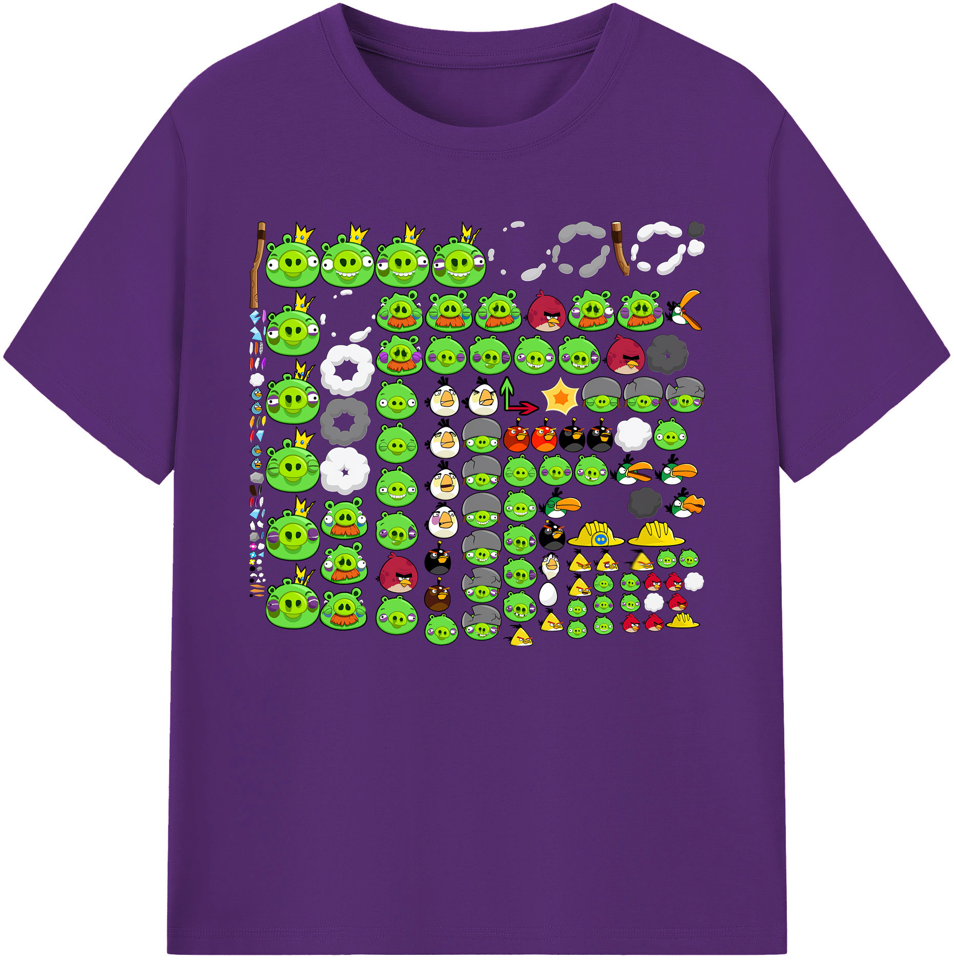 （画像用） Angry Birds アングリーバード 綿100％ メンズ半袖Tシャツ｜肌触りやわらか＆通気性