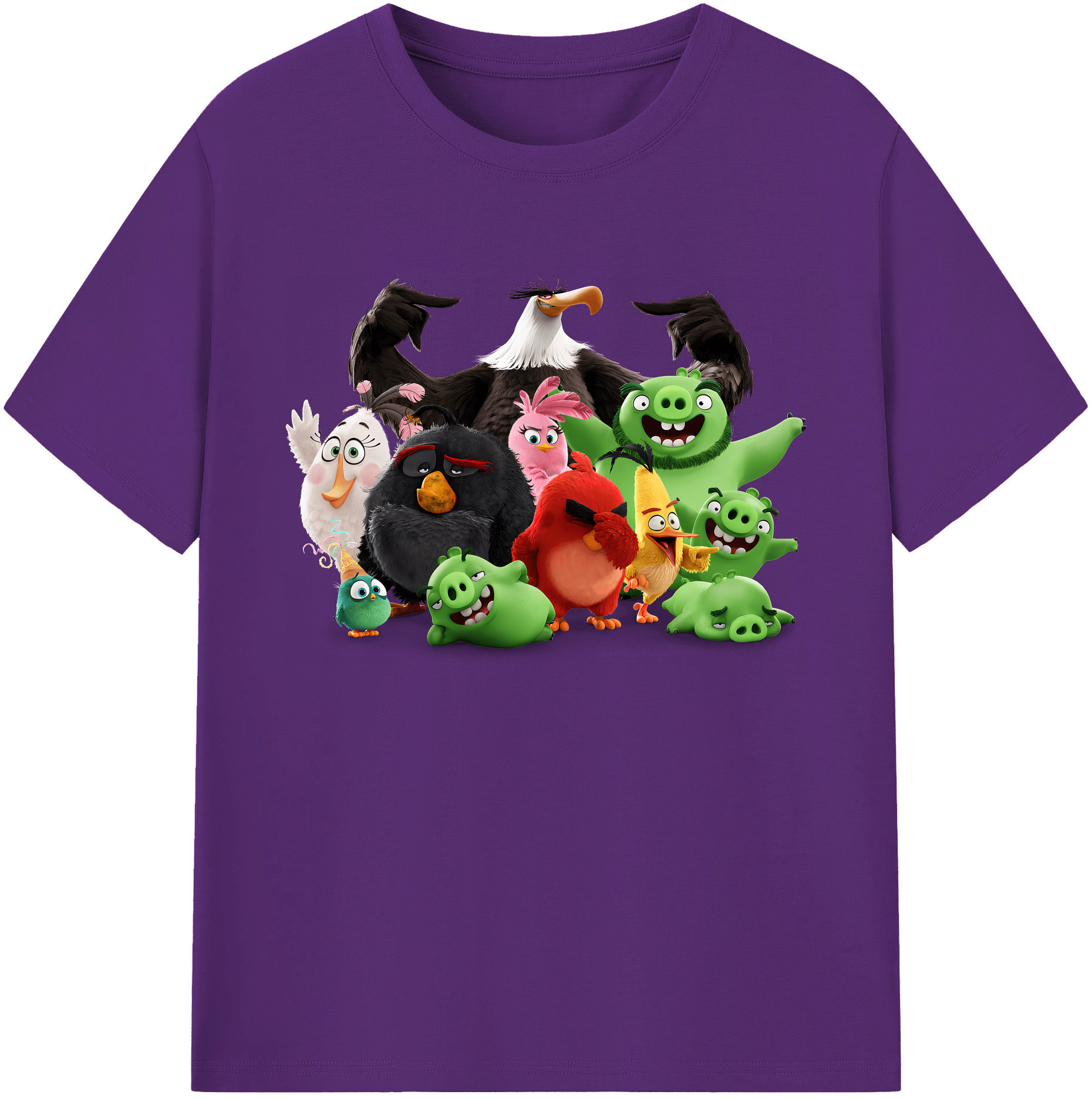 （画像用） Angry Birds アングリーバード 綿100％ メンズ半袖Tシャツ｜肌触りやわらか＆通気性