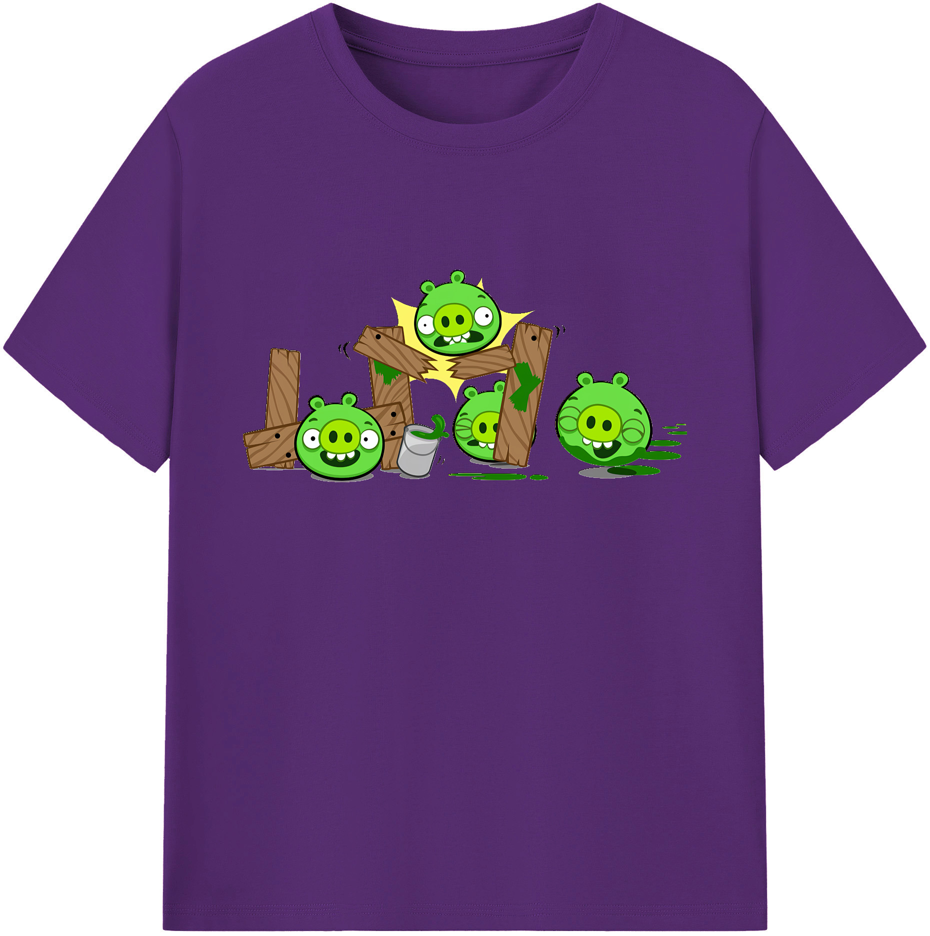 （画像用） Angry Birds アングリーバード 綿100％ メンズ半袖Tシャツ｜肌触りやわらか＆通気性