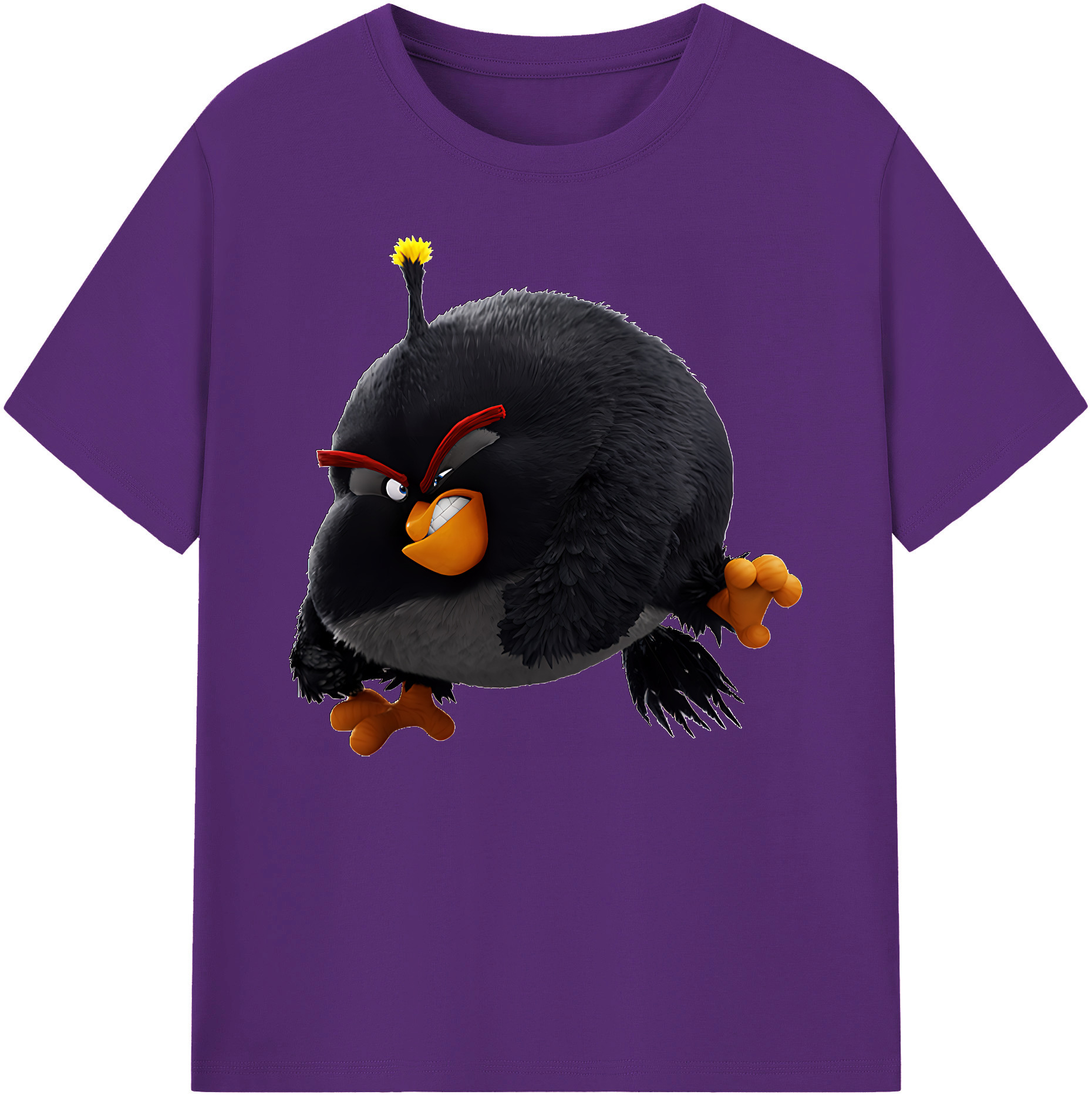 （画像用） Angry Birds アングリーバード 綿100％ メンズ半袖Tシャツ｜肌触りやわらか＆通気性