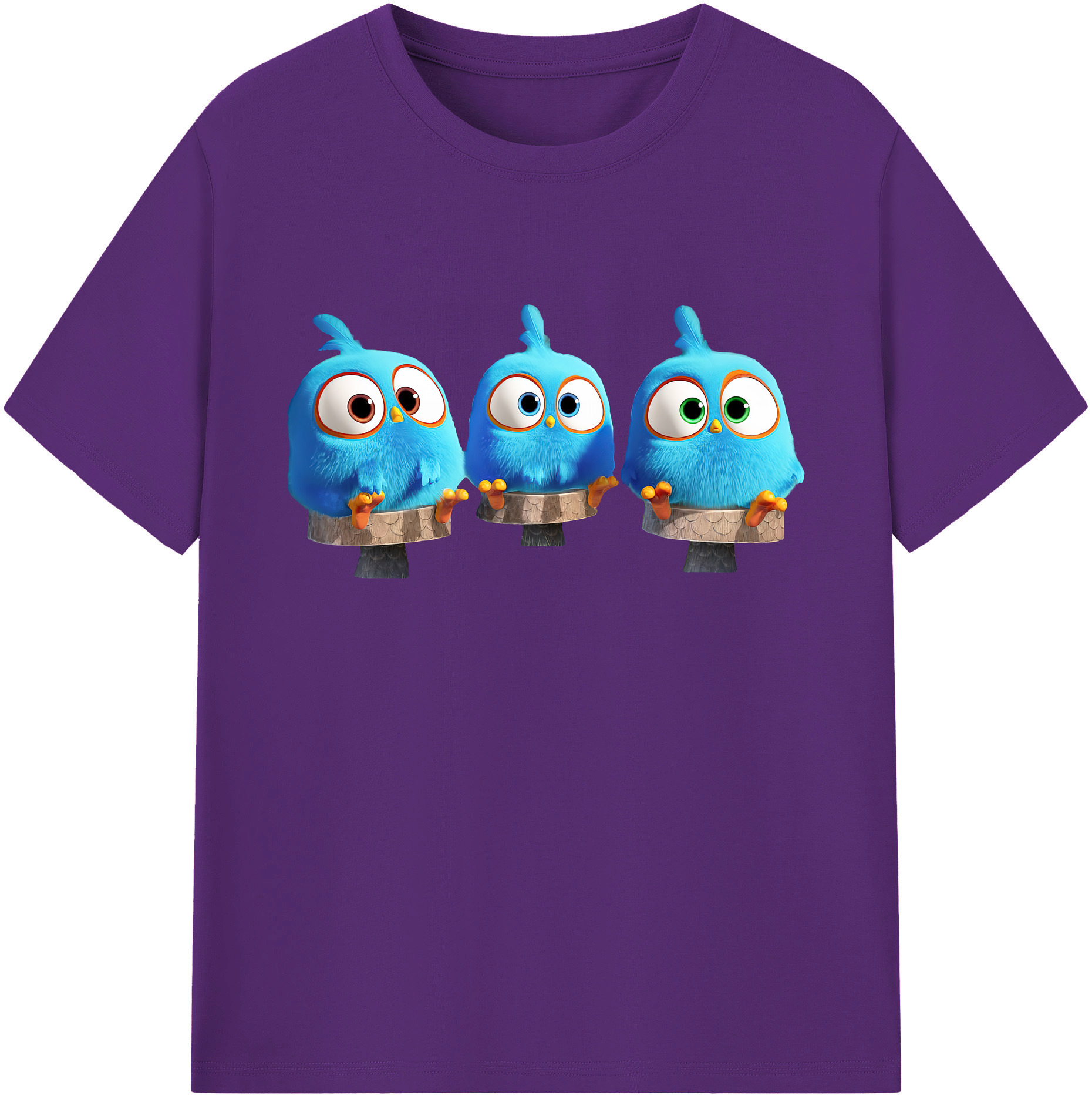 （画像用） Angry Birds アングリーバード 綿100％ メンズ半袖Tシャツ｜肌触りやわらか＆通気性