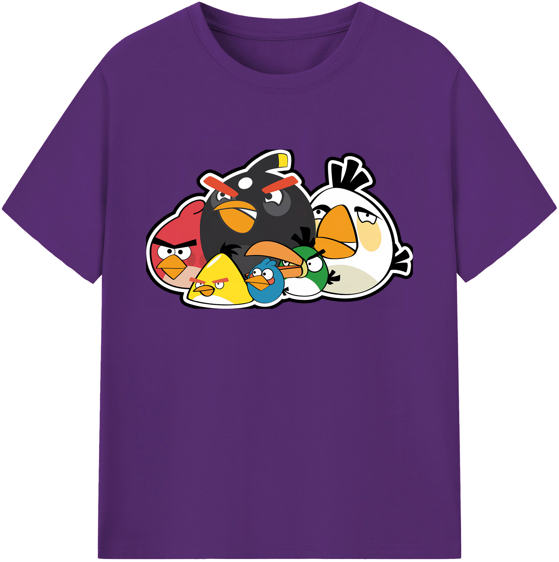 （画像用） Angry Birds アングリーバード 綿100％ メンズ半袖Tシャツ｜肌触りやわらか＆通気性