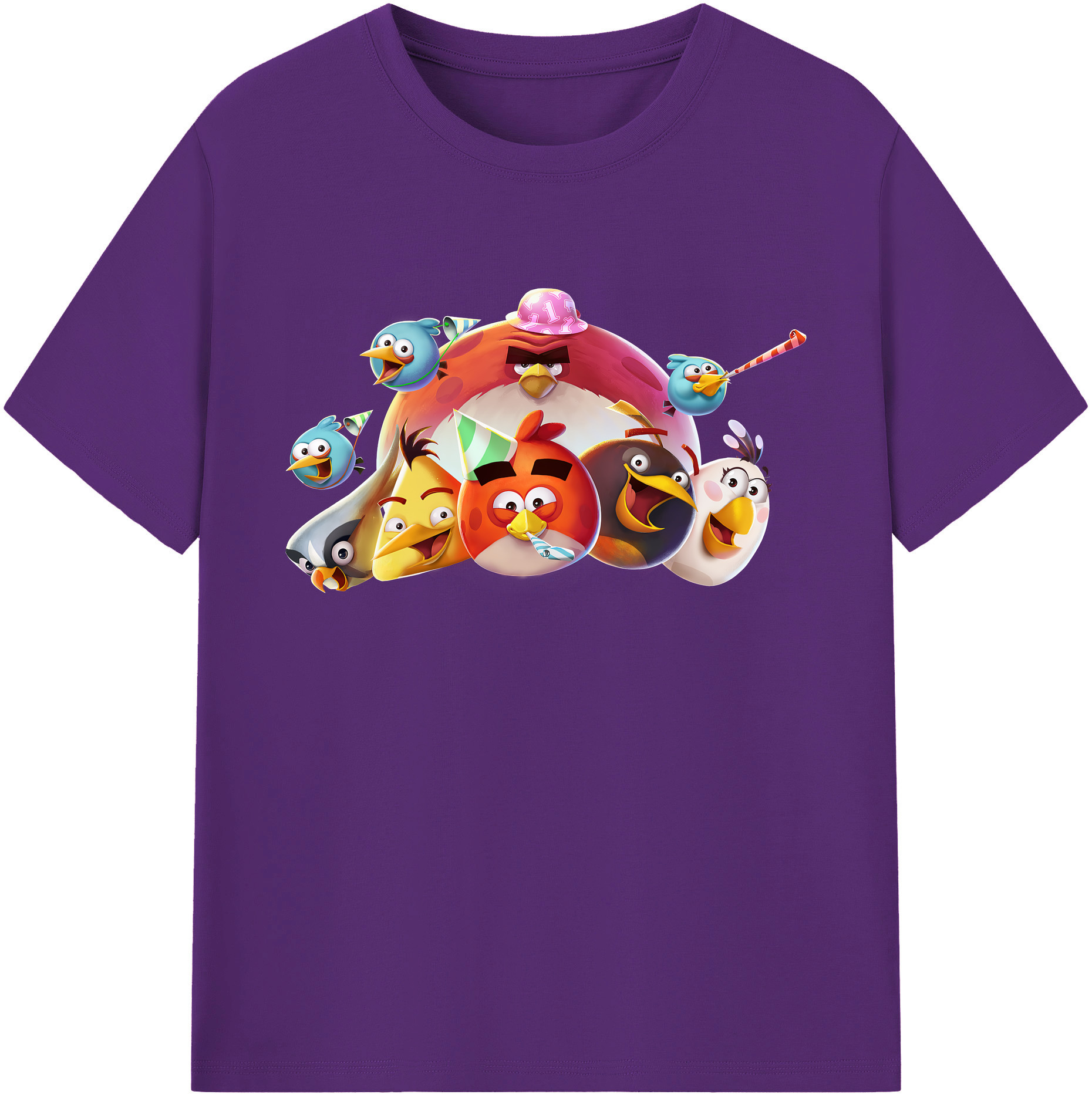 （画像用） Angry Birds アングリーバード 綿100％ メンズ半袖Tシャツ｜肌触りやわらか＆通気性