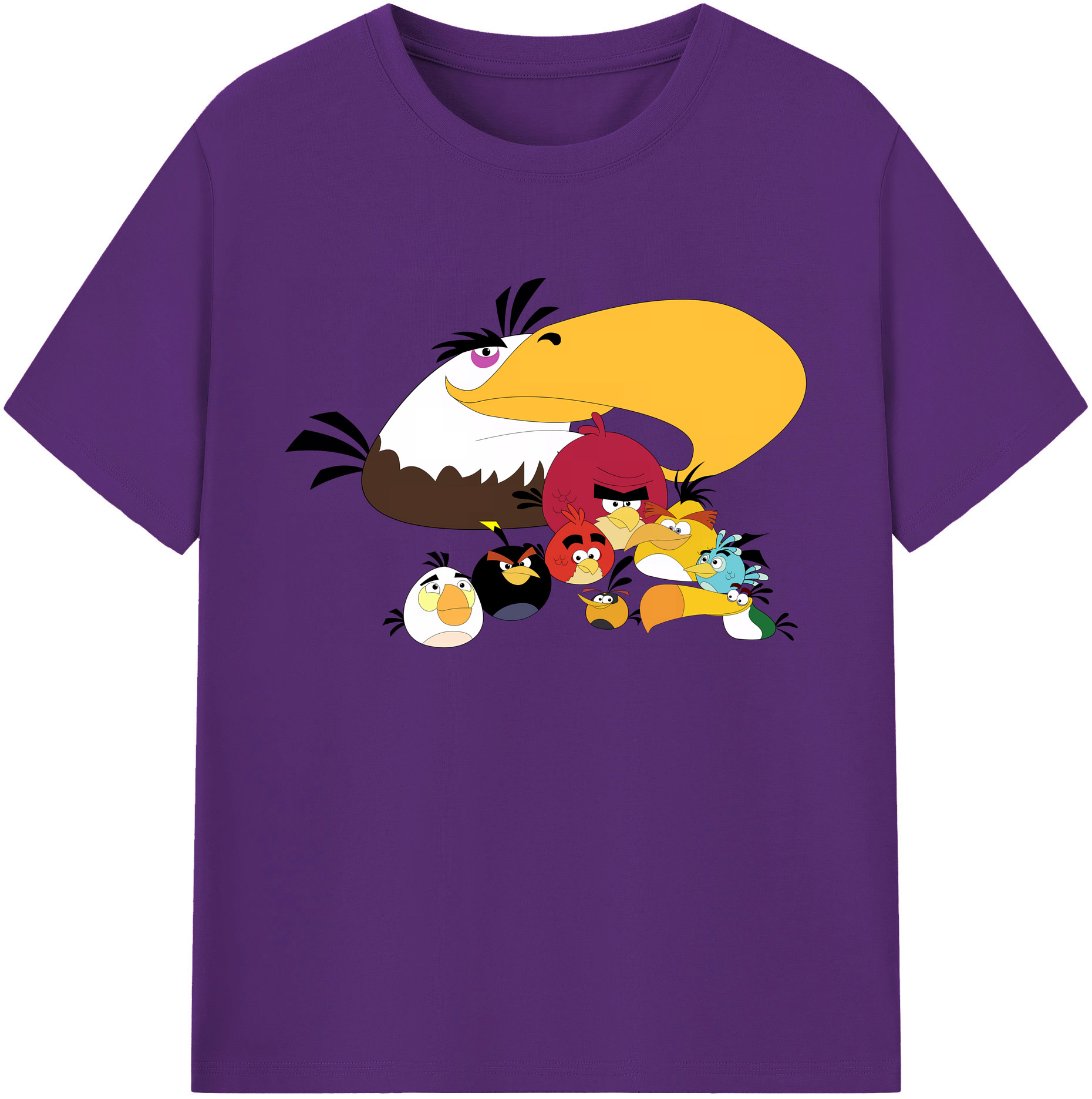 （画像用） Angry Birds アングリーバード 綿100％ メンズ半袖Tシャツ｜肌触りやわらか＆通気性