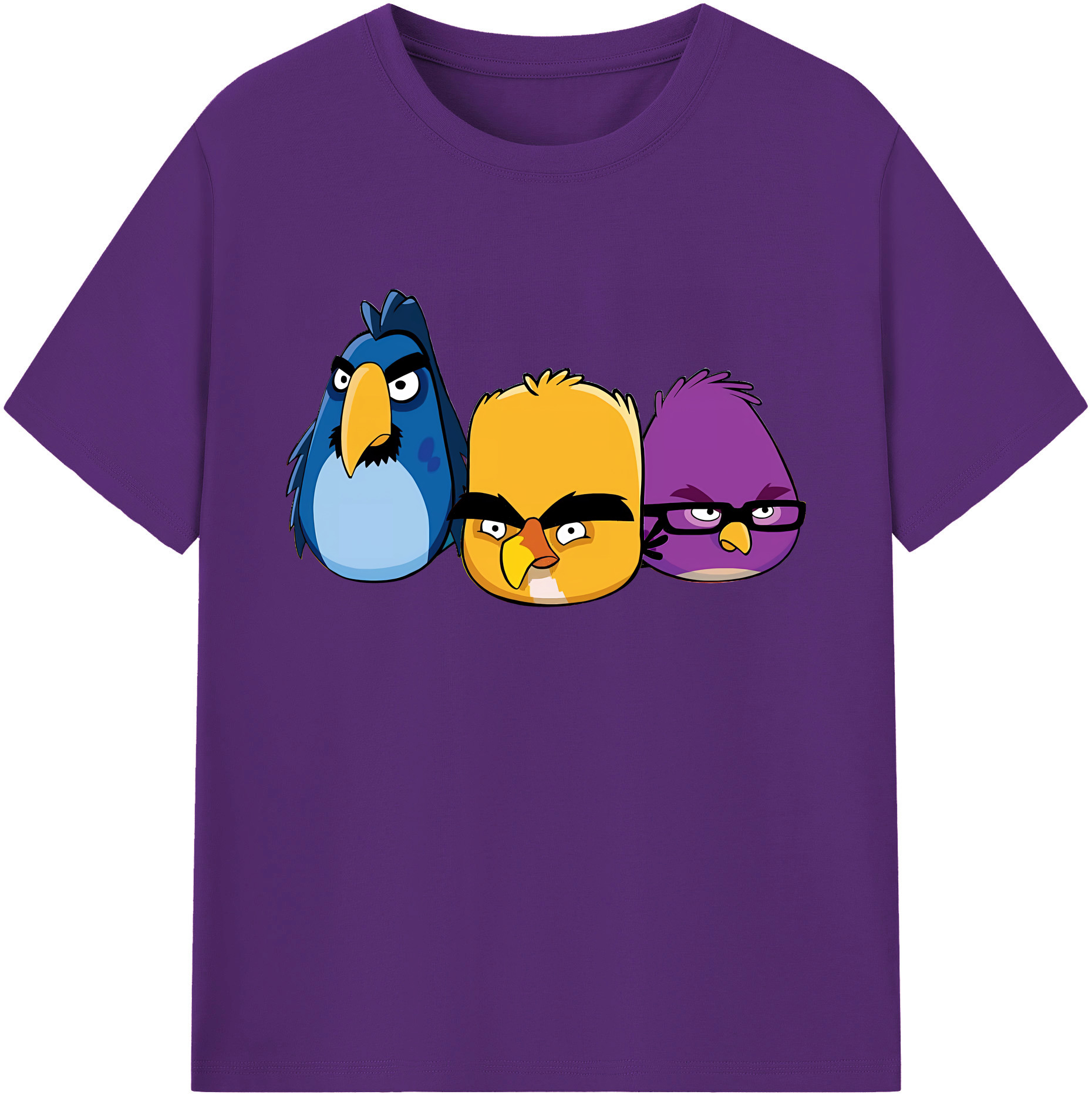 （画像用） Angry Birds アングリーバード 綿100％ メンズ半袖Tシャツ｜肌触りやわらか＆通気性