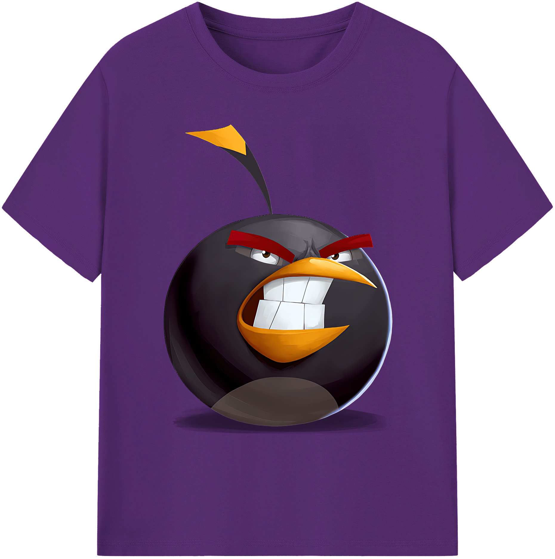 （画像用） Angry Birds アングリーバード 綿100％ メンズ半袖Tシャツ｜肌触りやわらか＆通気性