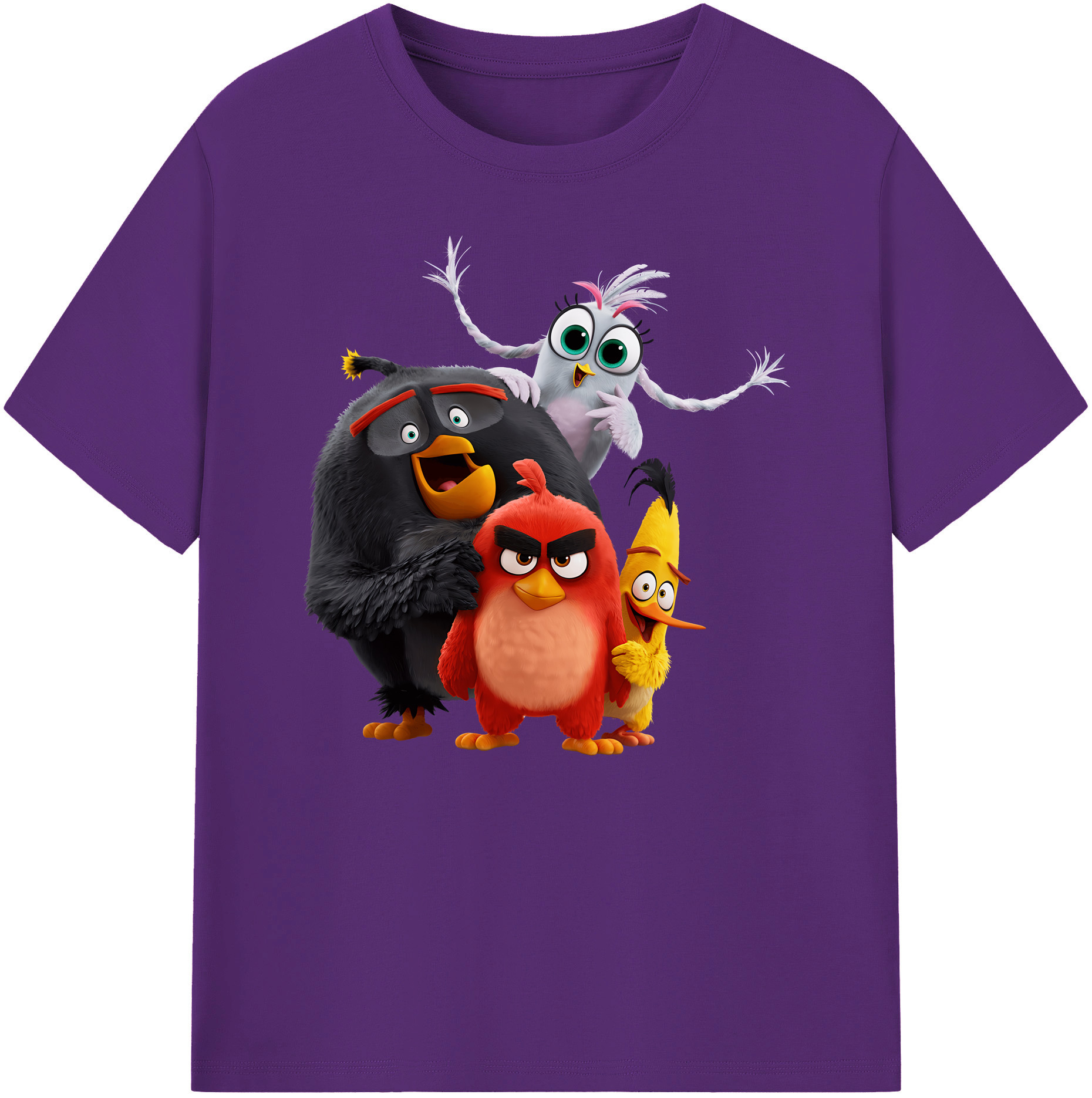 （画像用） Angry Birds アングリーバード 綿100％ メンズ半袖Tシャツ｜肌触りやわらか＆通気性