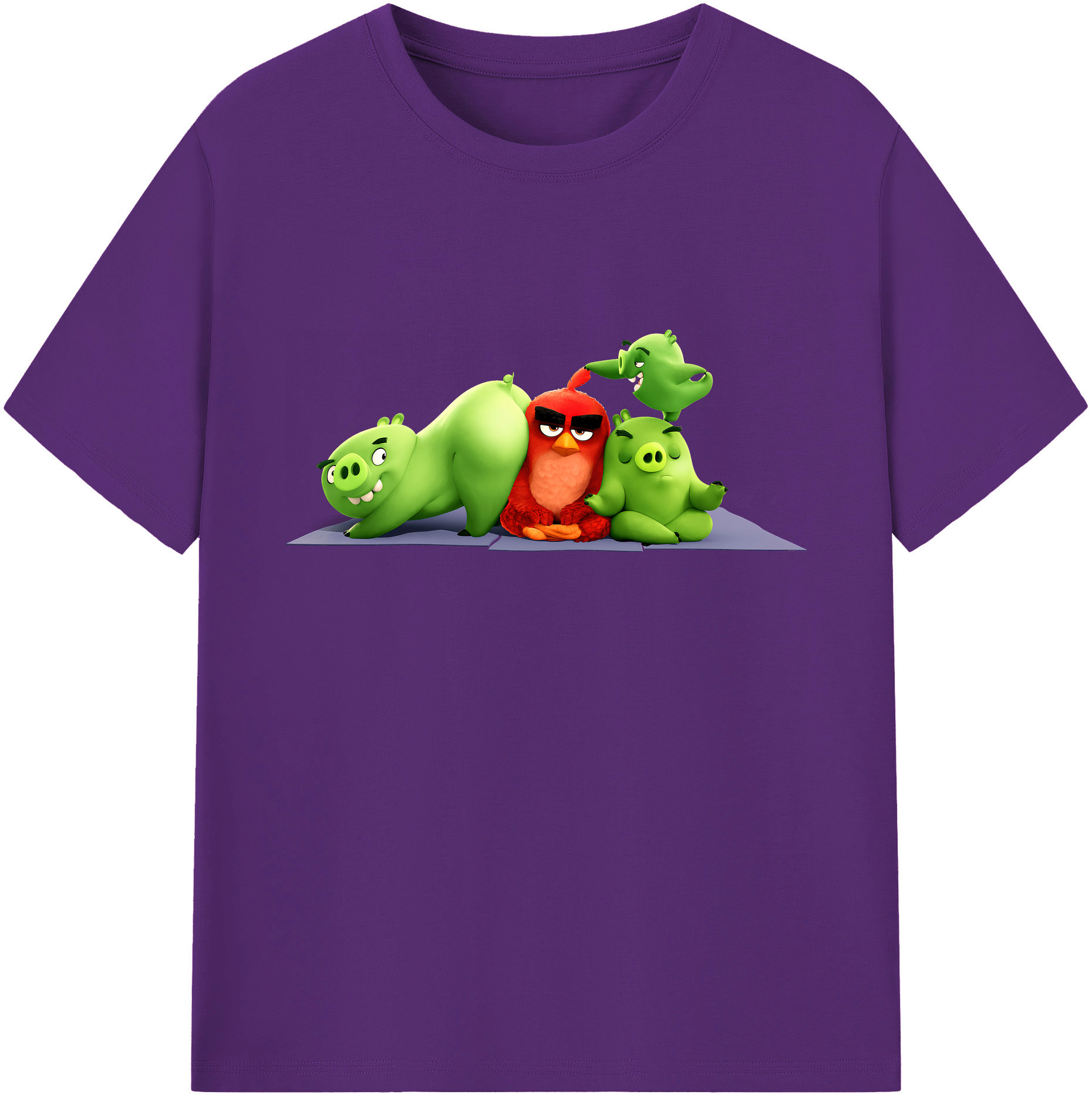 （画像用） Angry Birds アングリーバード 綿100％ メンズ半袖Tシャツ｜肌触りやわらか＆通気性