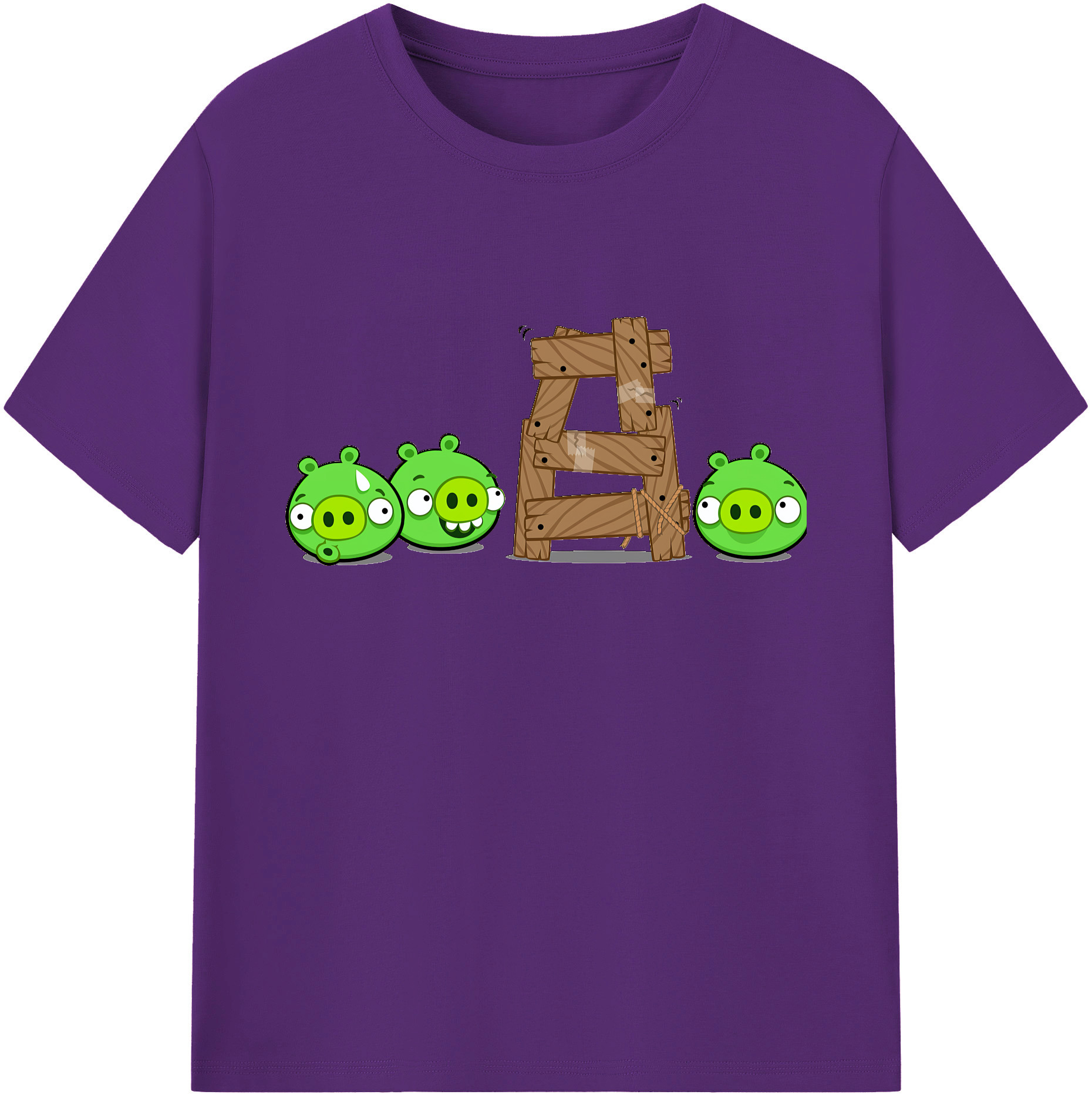 （画像用） Angry Birds アングリーバード 綿100％ メンズ半袖Tシャツ｜肌触りやわらか＆通気性