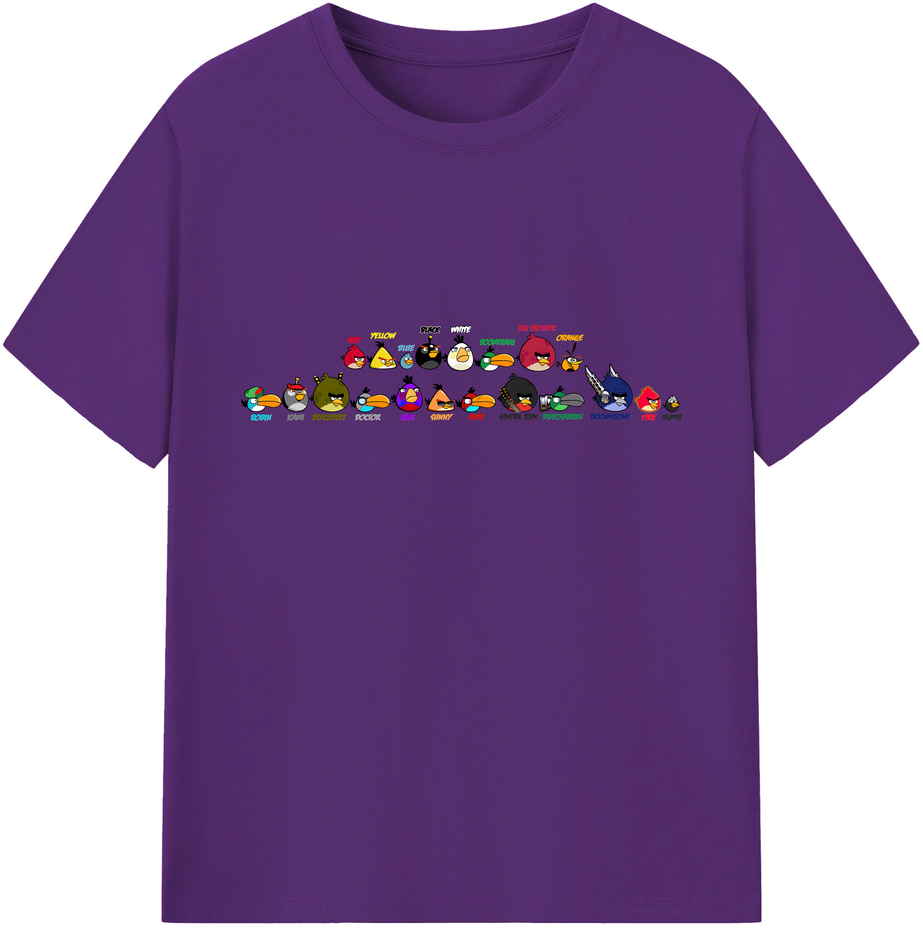 （画像用） Angry Birds アングリーバード 綿100％ メンズ半袖Tシャツ｜肌触りやわらか＆通気性