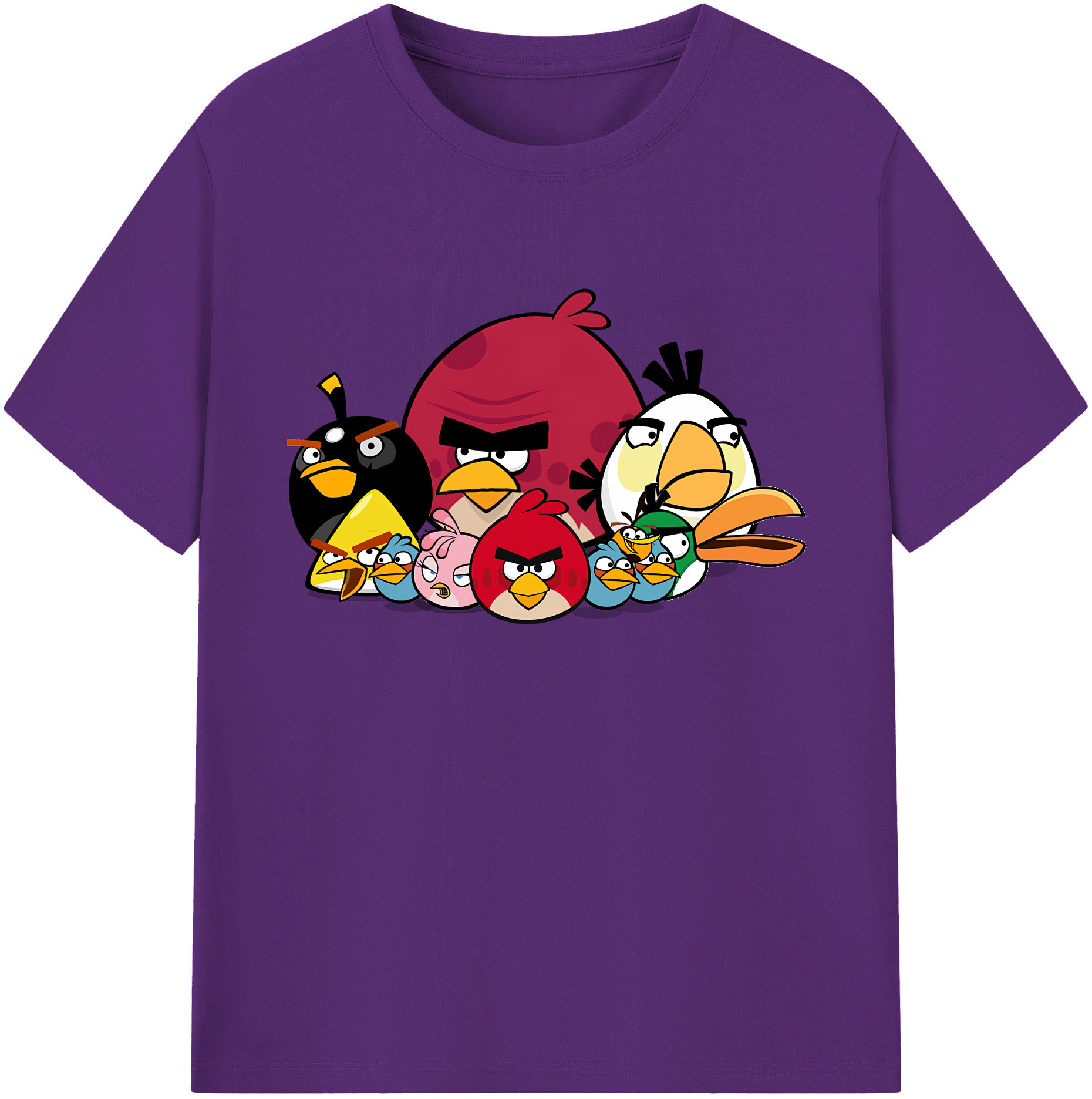 （画像用） Angry Birds アングリーバード 綿100％ メンズ半袖Tシャツ｜肌触りやわらか＆通気性