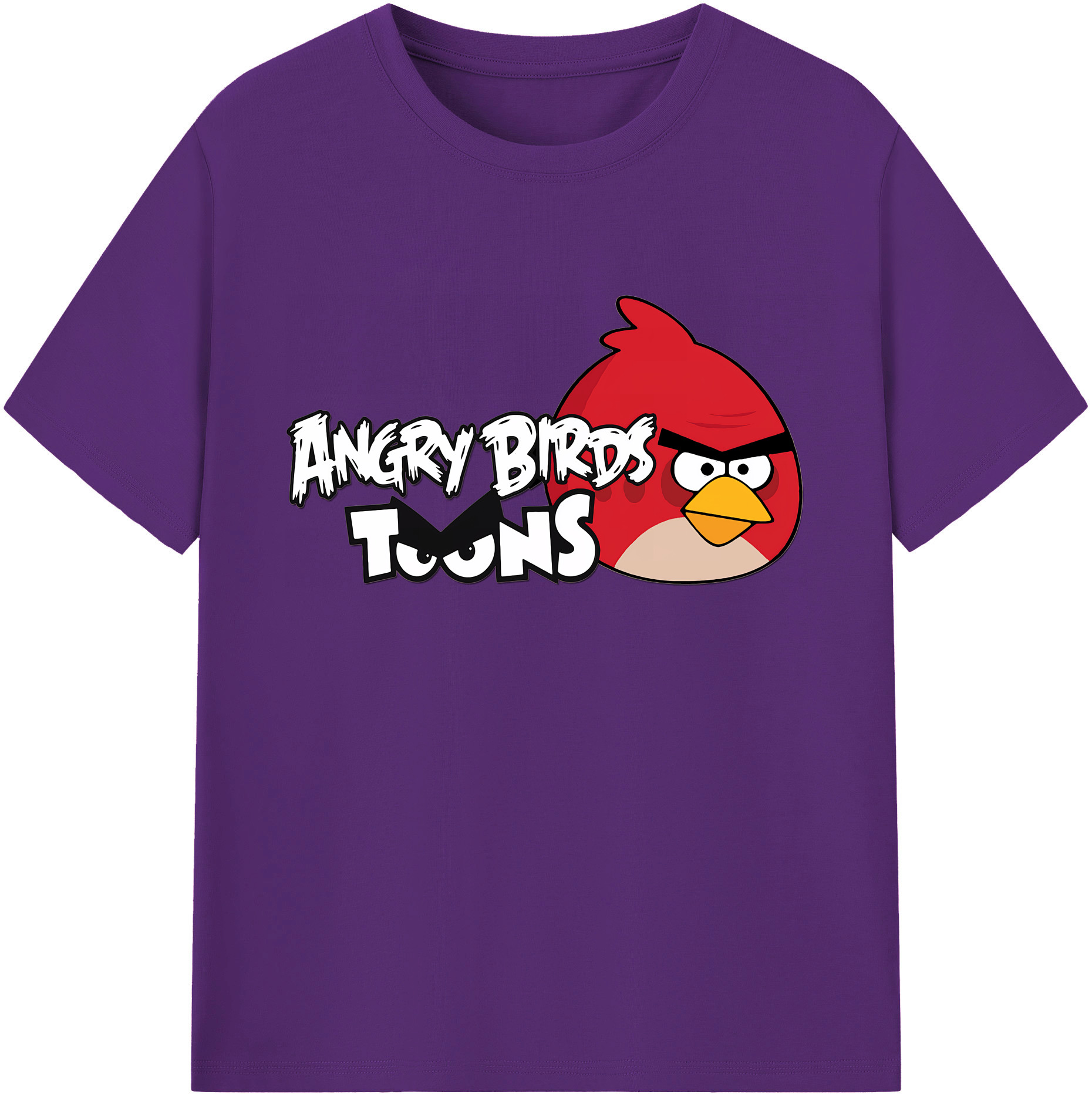 （画像用） Angry Birds アングリーバード 綿100％ メンズ半袖Tシャツ｜肌触りやわらか＆通気性
