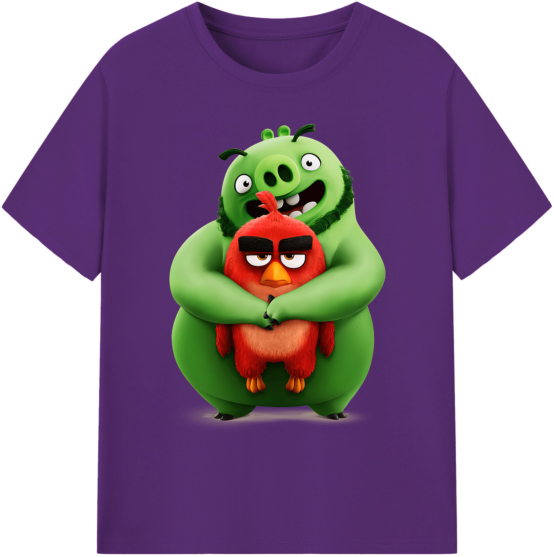（画像用） Angry Birds アングリーバード 綿100％ メンズ半袖Tシャツ｜肌触りやわらか＆通気性