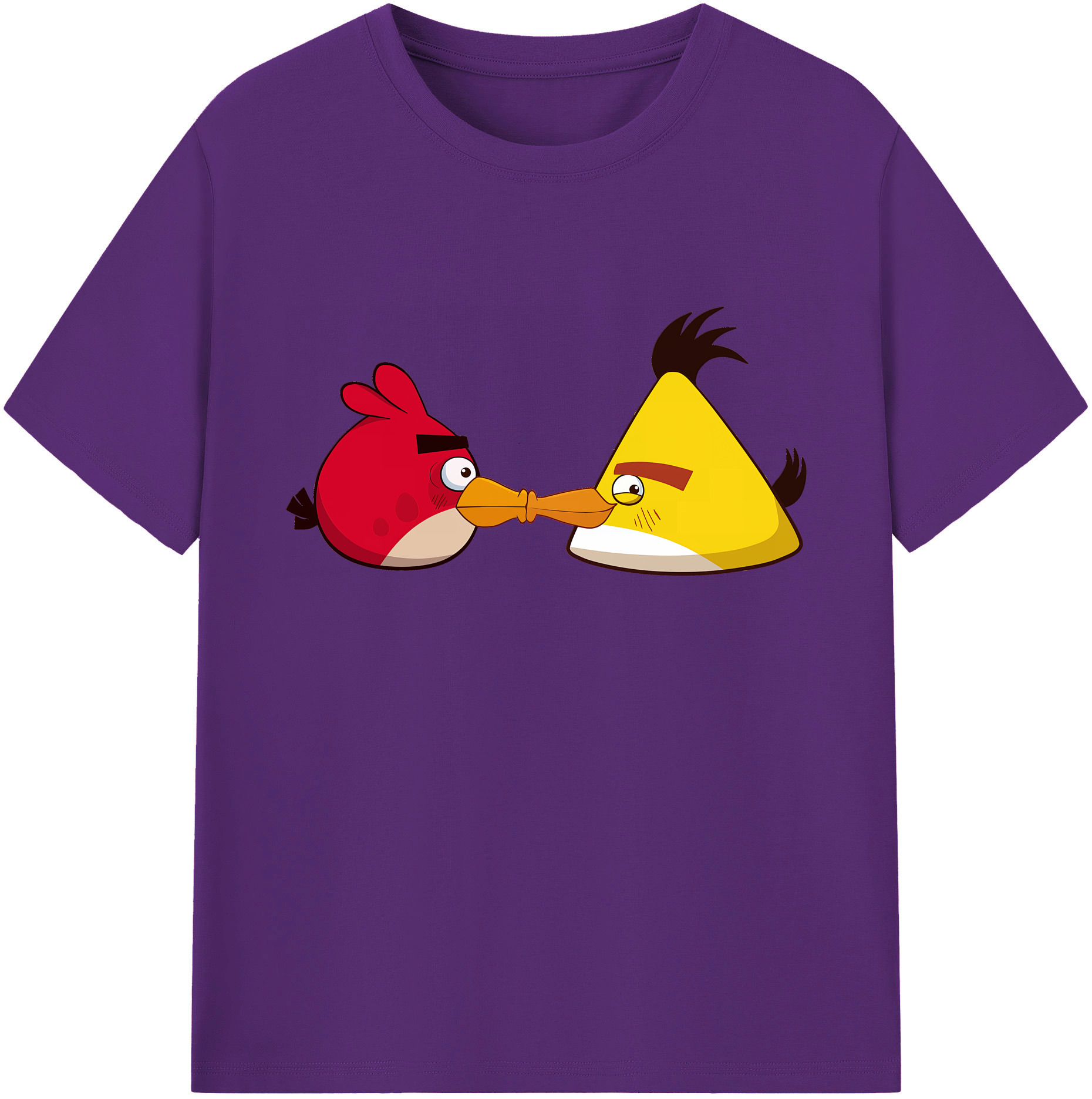 （画像用） Angry Birds アングリーバード 綿100％ メンズ半袖Tシャツ｜肌触りやわらか＆通気性