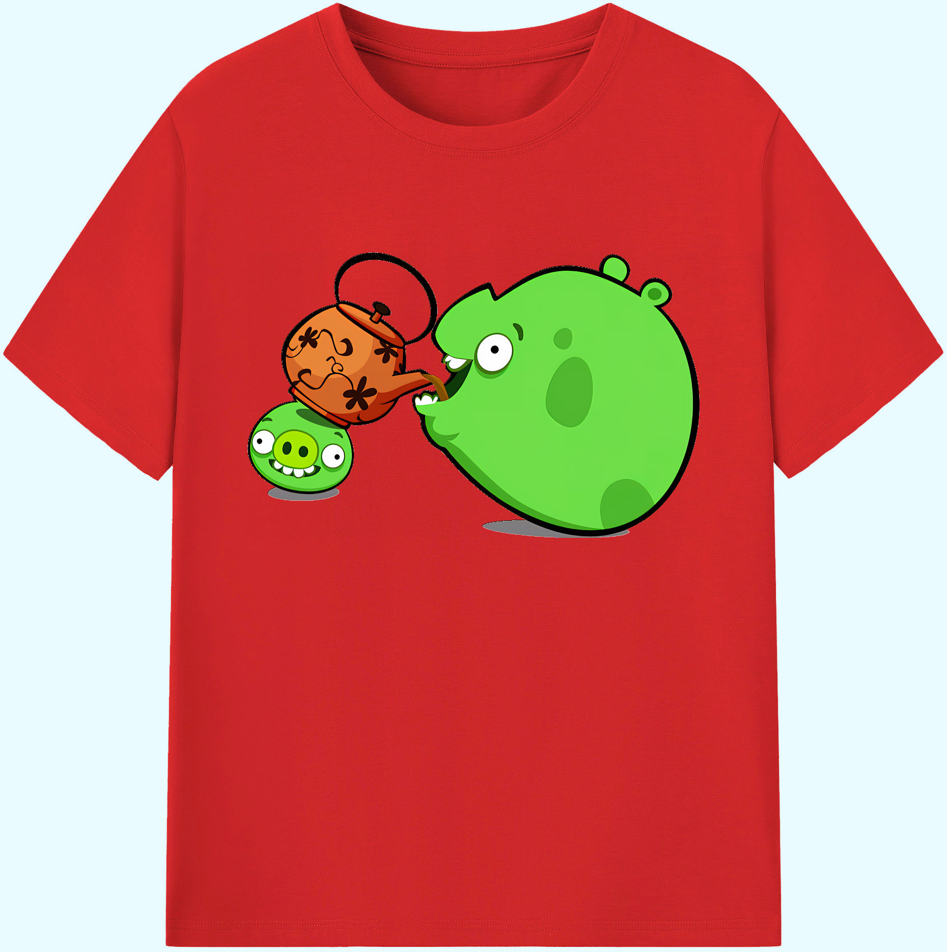 （画像用） Angry Birds アングリーバード 綿100％ メンズ半袖Tシャツ｜肌触りやわらか＆通気性