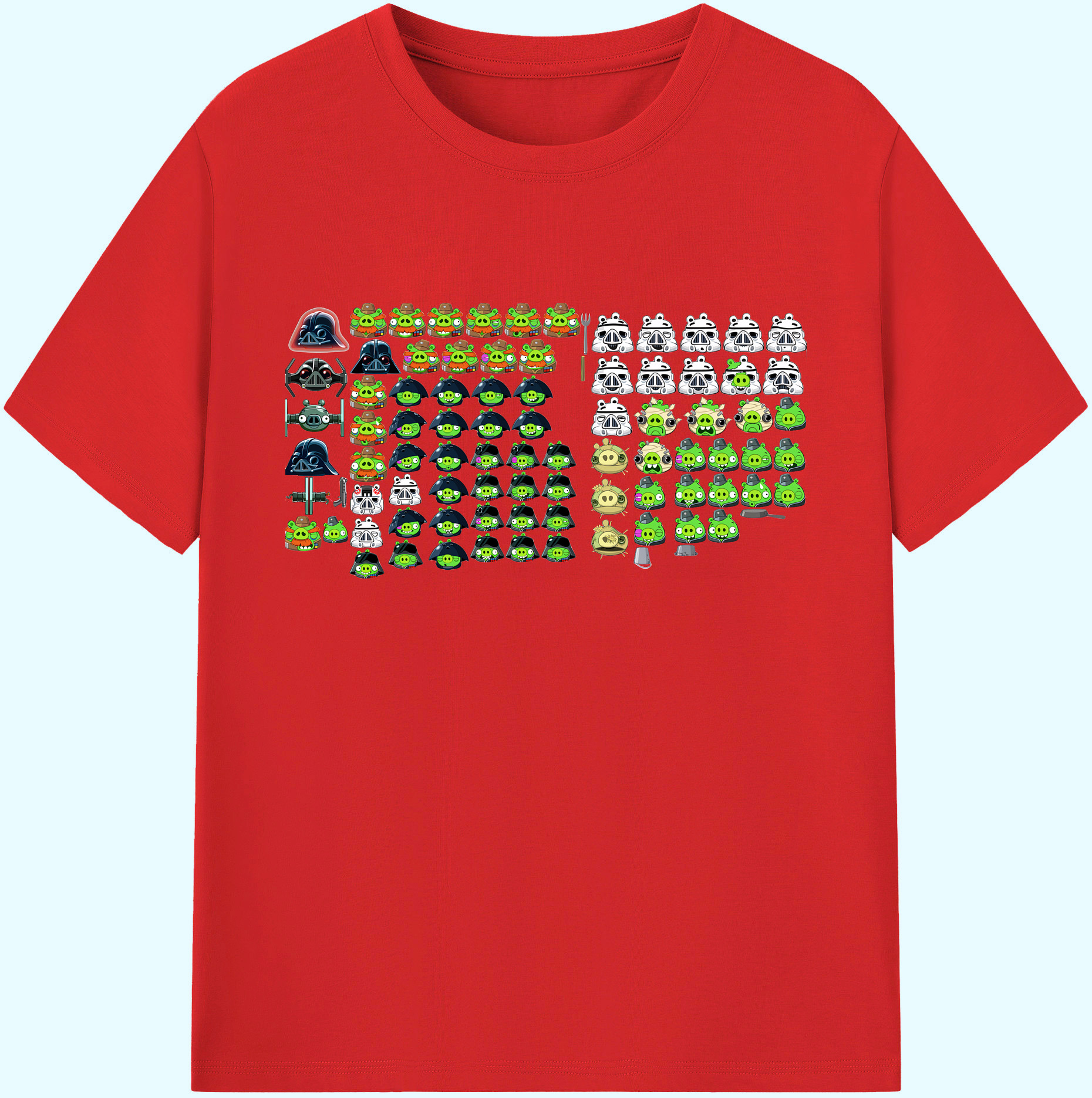 （画像用） Angry Birds アングリーバード 綿100％ メンズ半袖Tシャツ｜肌触りやわらか＆通気性