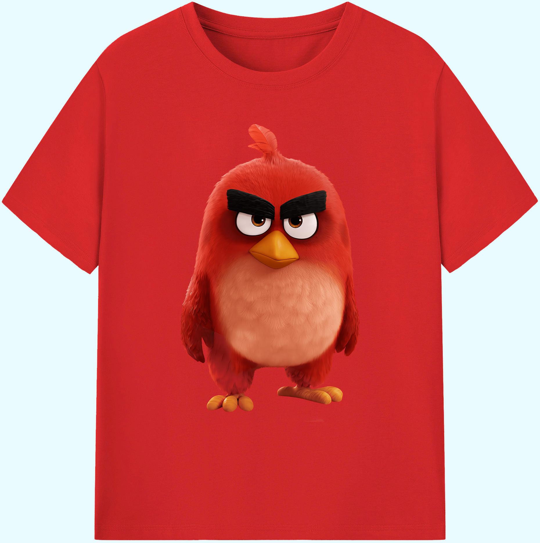 （画像用） Angry Birds アングリーバード 綿100％ メンズ半袖Tシャツ｜肌触りやわらか＆通気性