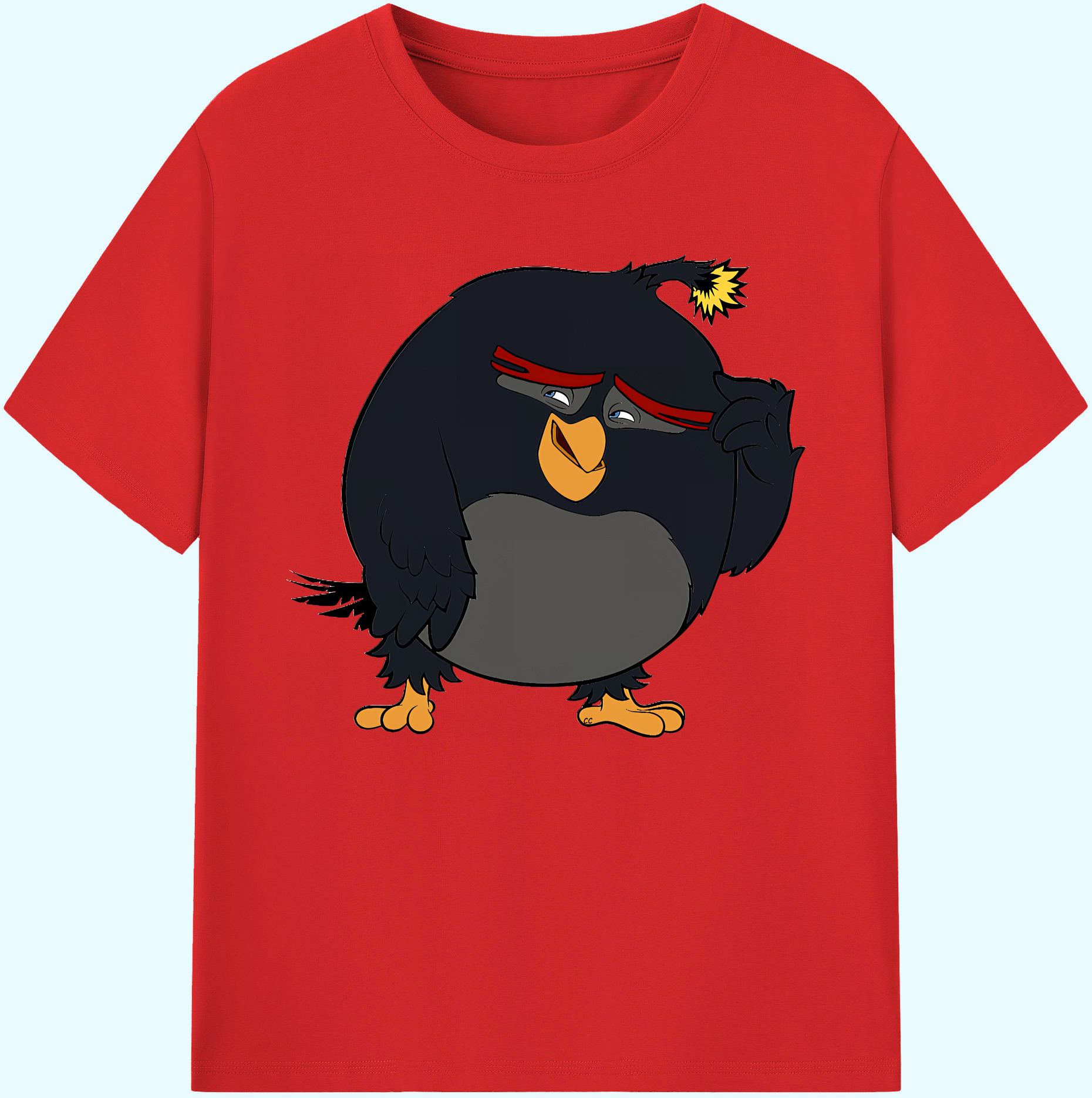 （画像用） Angry Birds アングリーバード 綿100％ メンズ半袖Tシャツ｜肌触りやわらか＆通気性