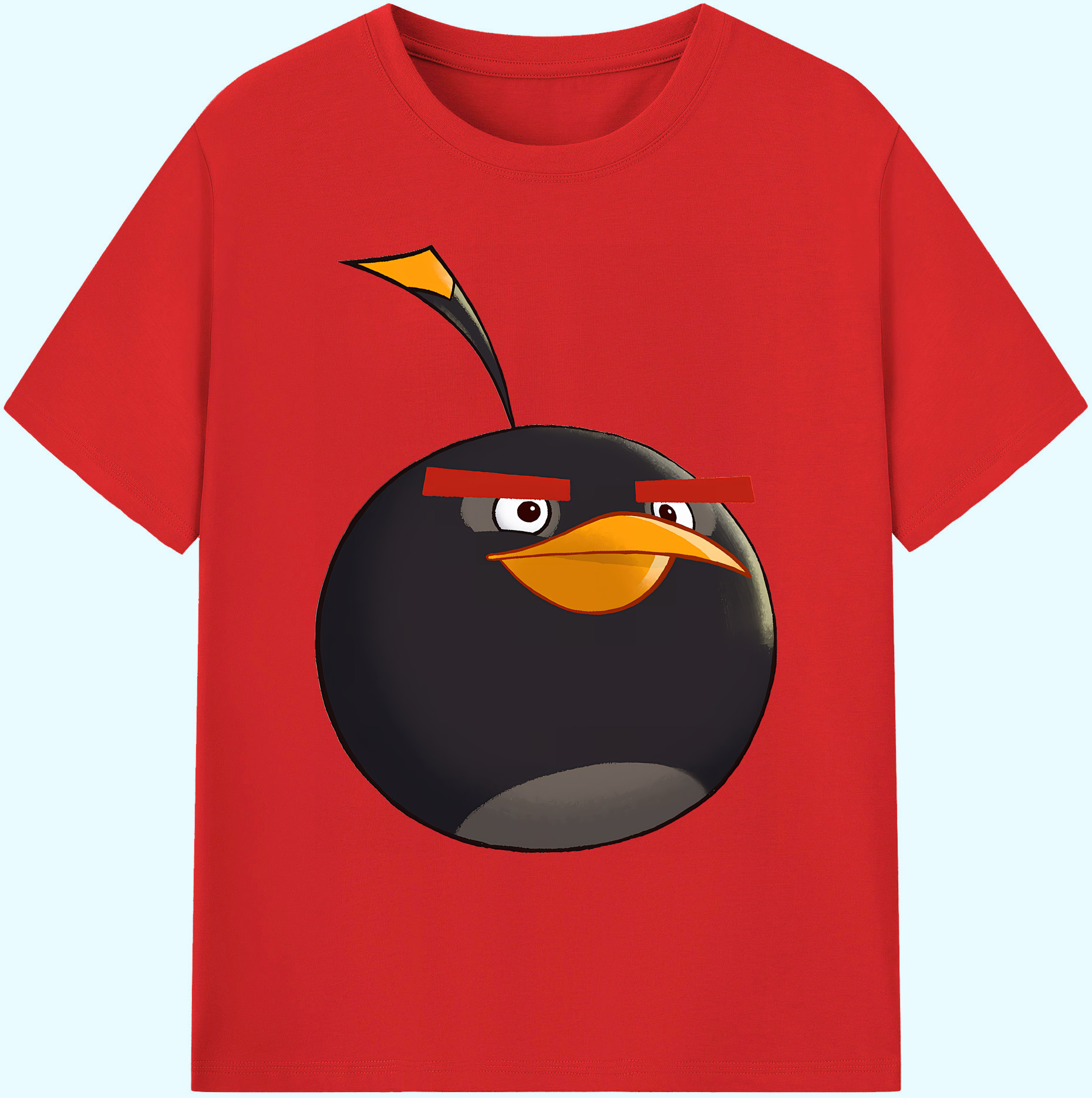 （画像用） Angry Birds アングリーバード 綿100％ メンズ半袖Tシャツ｜肌触りやわらか＆通気性