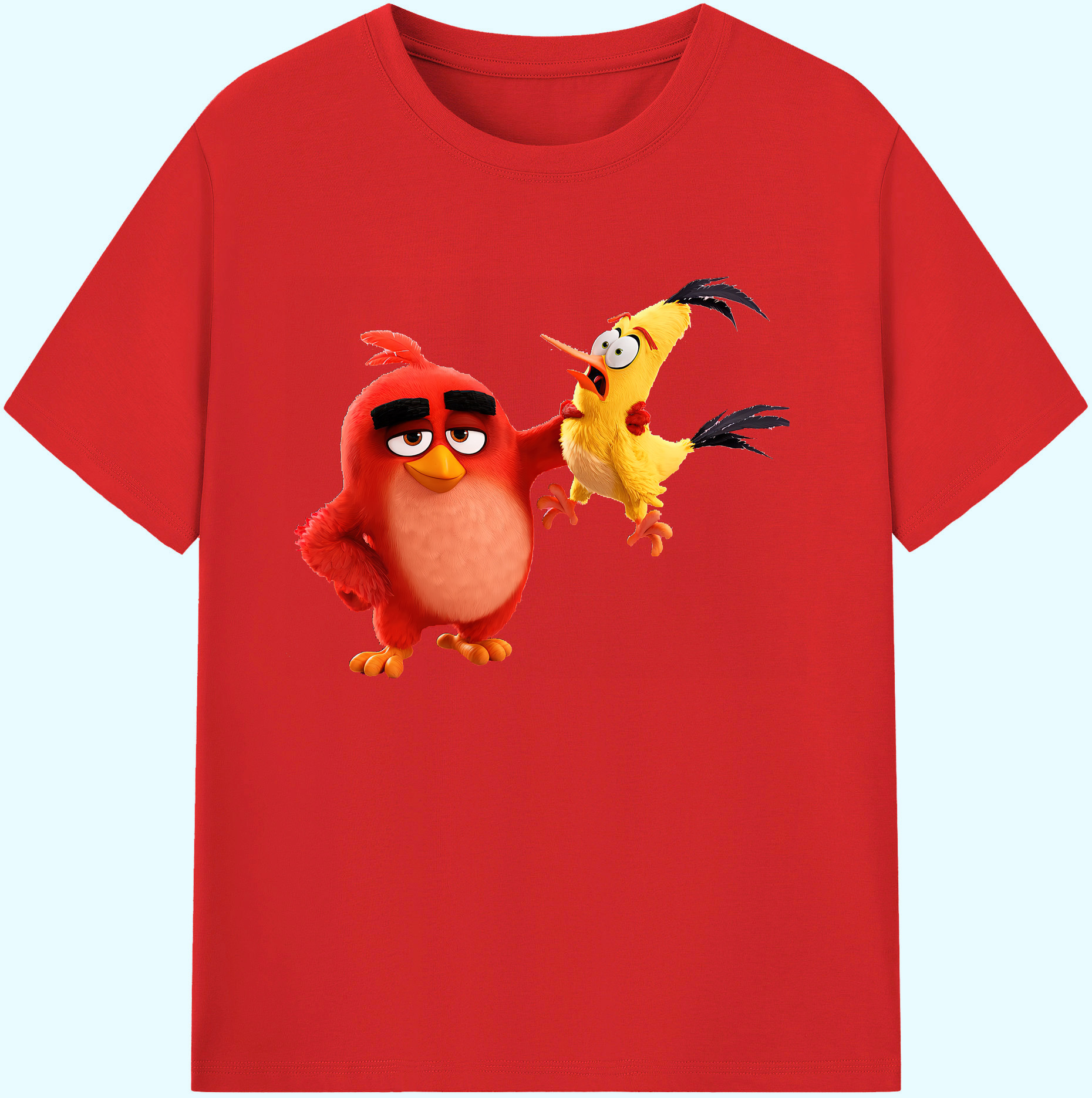 （画像用） Angry Birds アングリーバード 綿100％ メンズ半袖Tシャツ｜肌触りやわらか＆通気性
