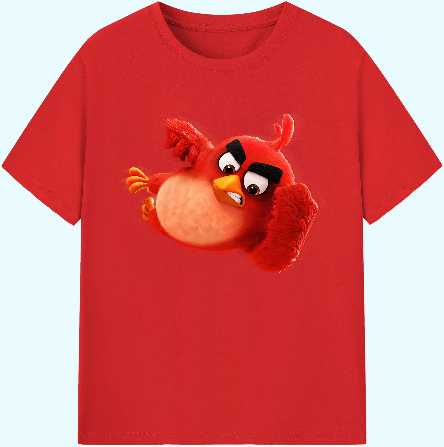 （画像用） Angry Birds アングリーバード 綿100％ メンズ半袖Tシャツ｜肌触りやわらか＆通気性