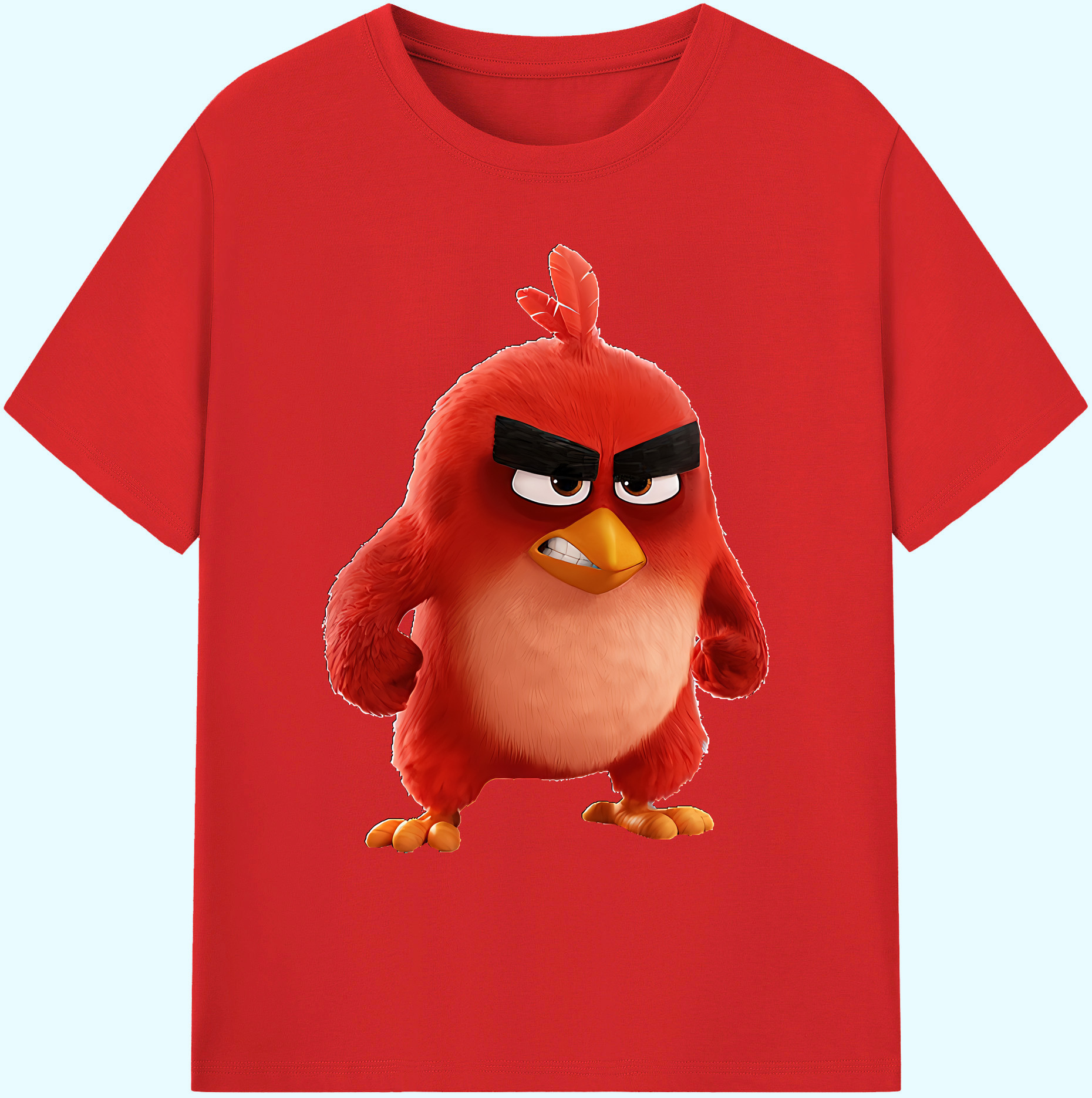 （画像用） Angry Birds アングリーバード 綿100％ メンズ半袖Tシャツ｜肌触りやわらか＆通気性