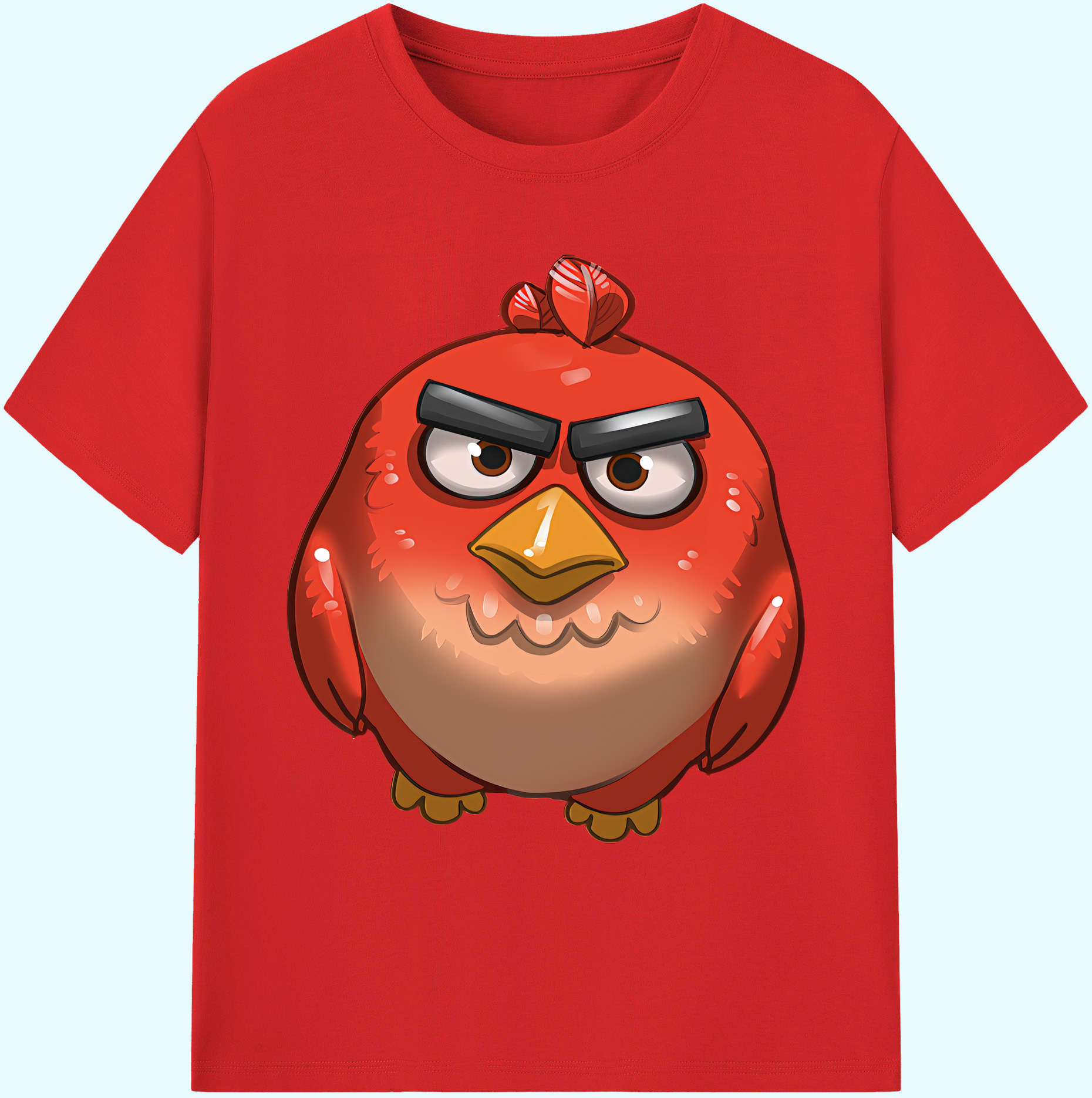 （画像用） Angry Birds アングリーバード 綿100％ メンズ半袖Tシャツ｜肌触りやわらか＆通気性