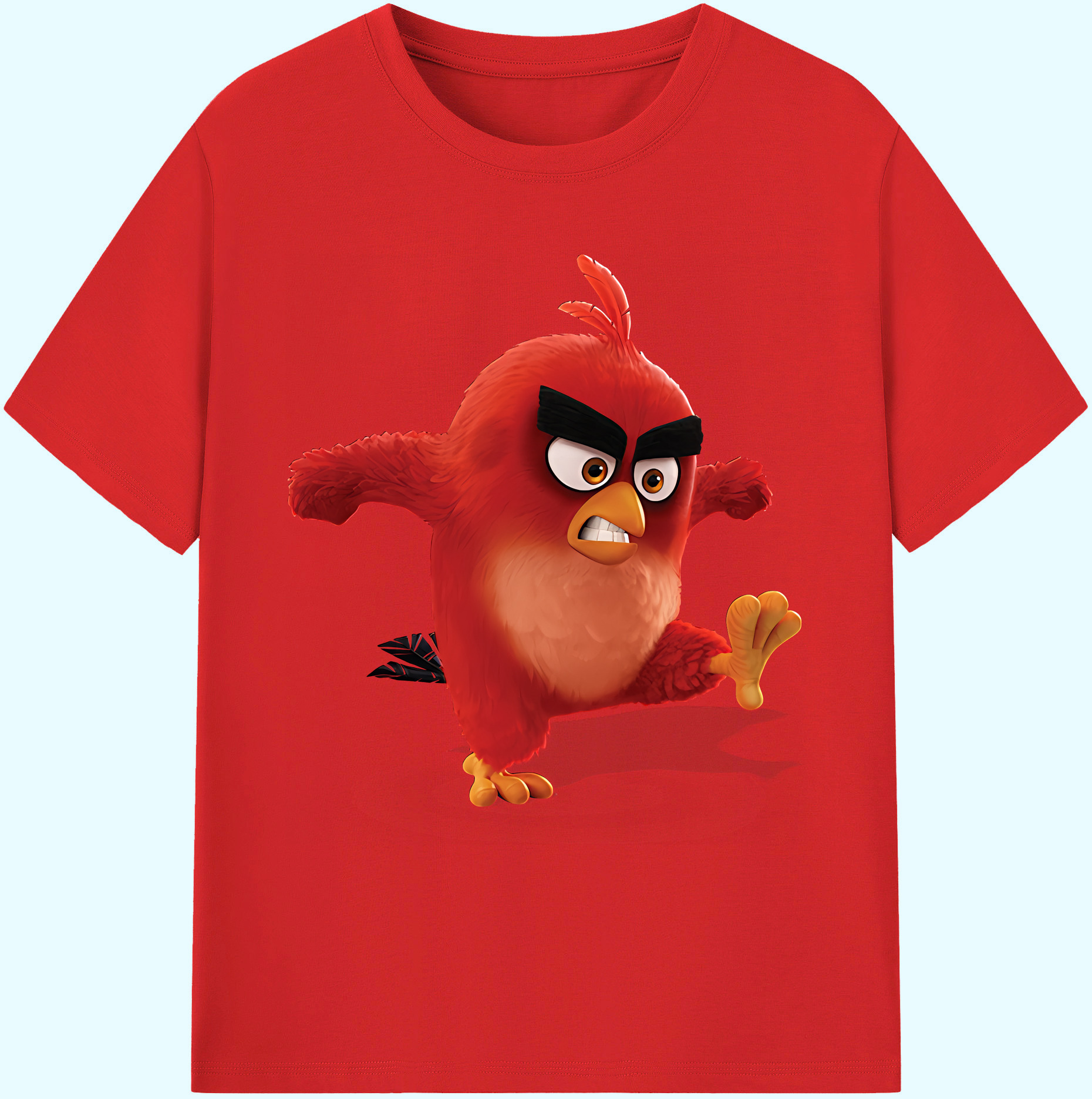（画像用） Angry Birds アングリーバード 綿100％ メンズ半袖Tシャツ｜肌触りやわらか＆通気性